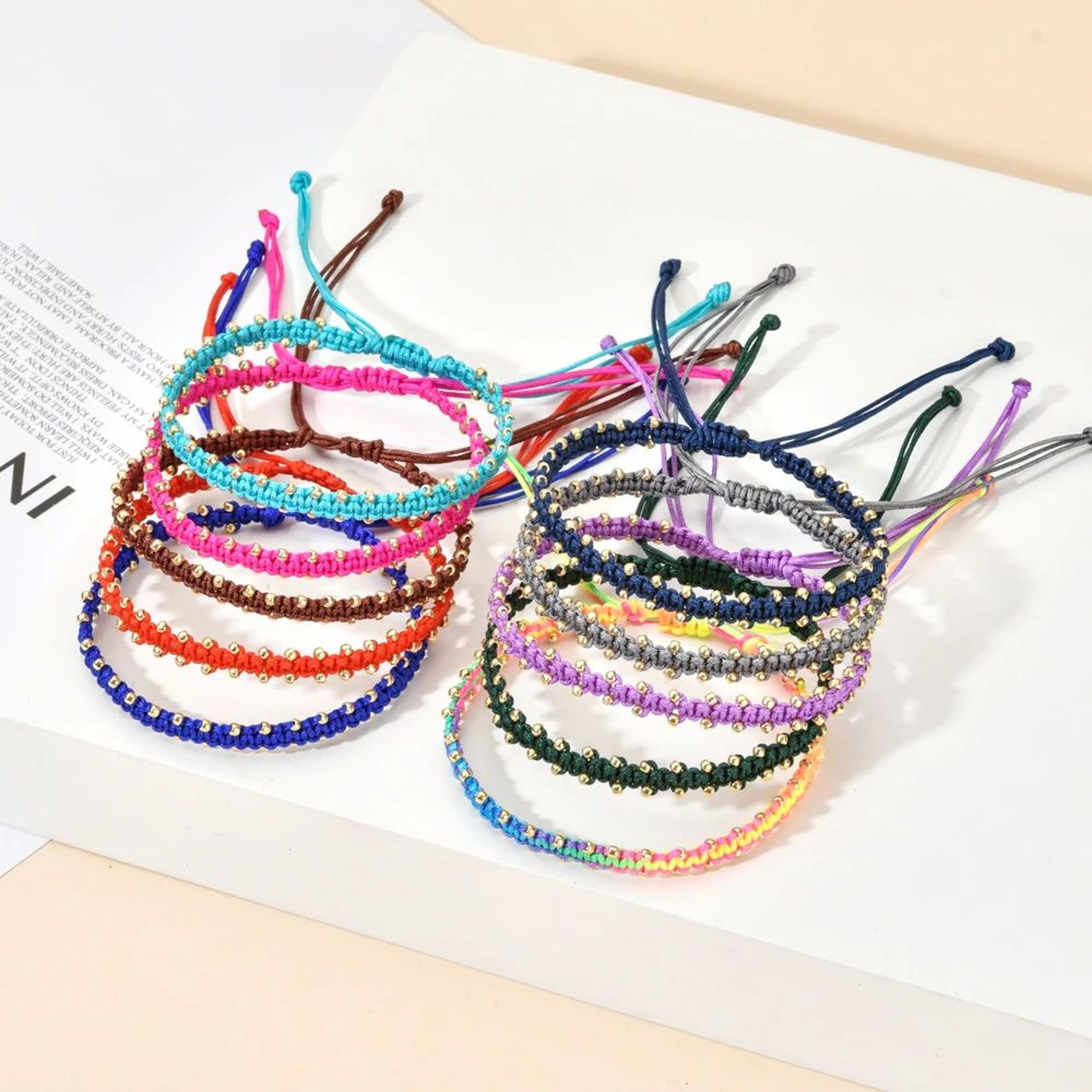 ZMZY Handmade Miyuki Beaded Woven Bracelet  Adjustable Cotton Rope Boho Tassel Bracelet For Women   4
