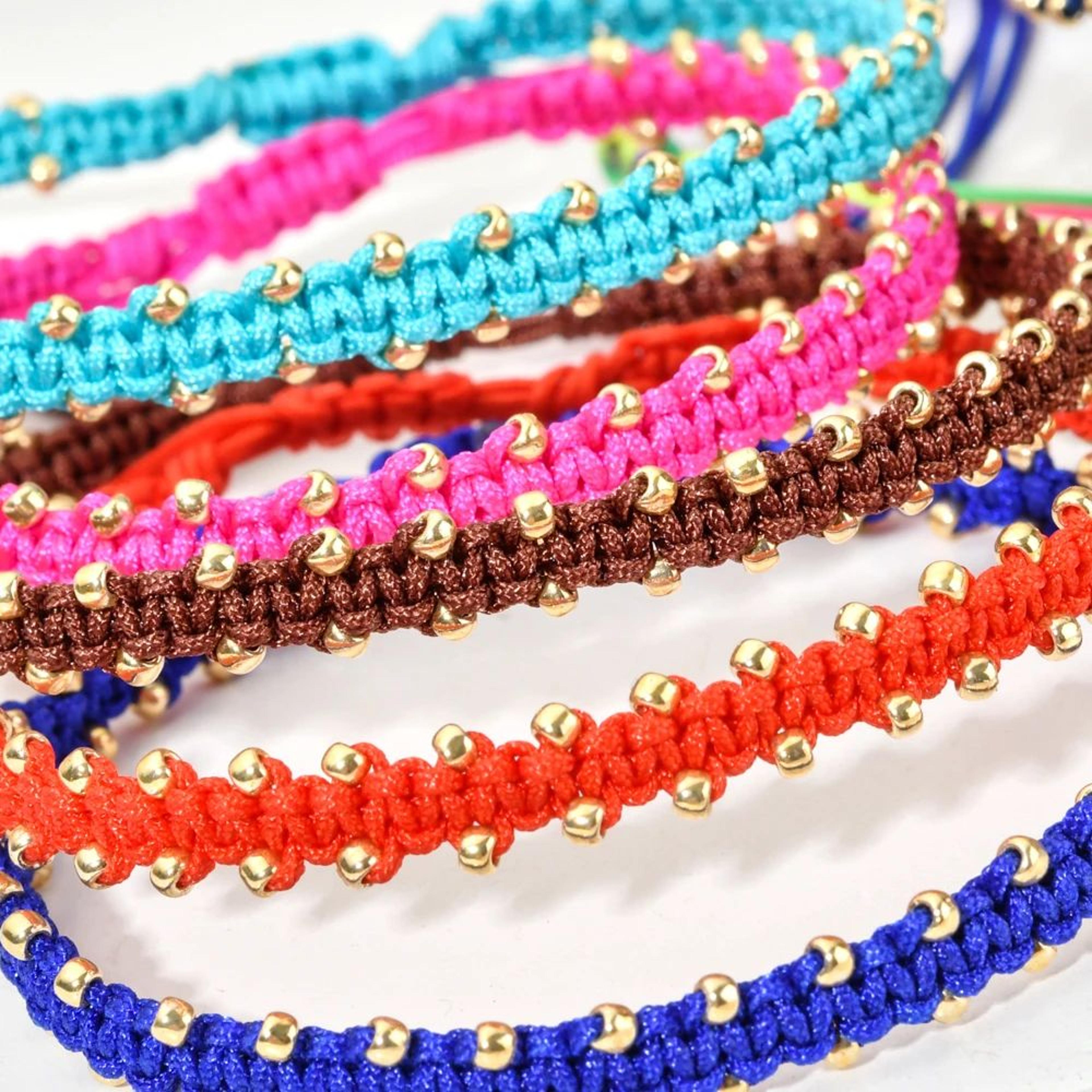 ZMZY Handmade Miyuki Beaded Woven Bracelet  Adjustable Cotton Rope Boho Tassel Bracelet For Women   5