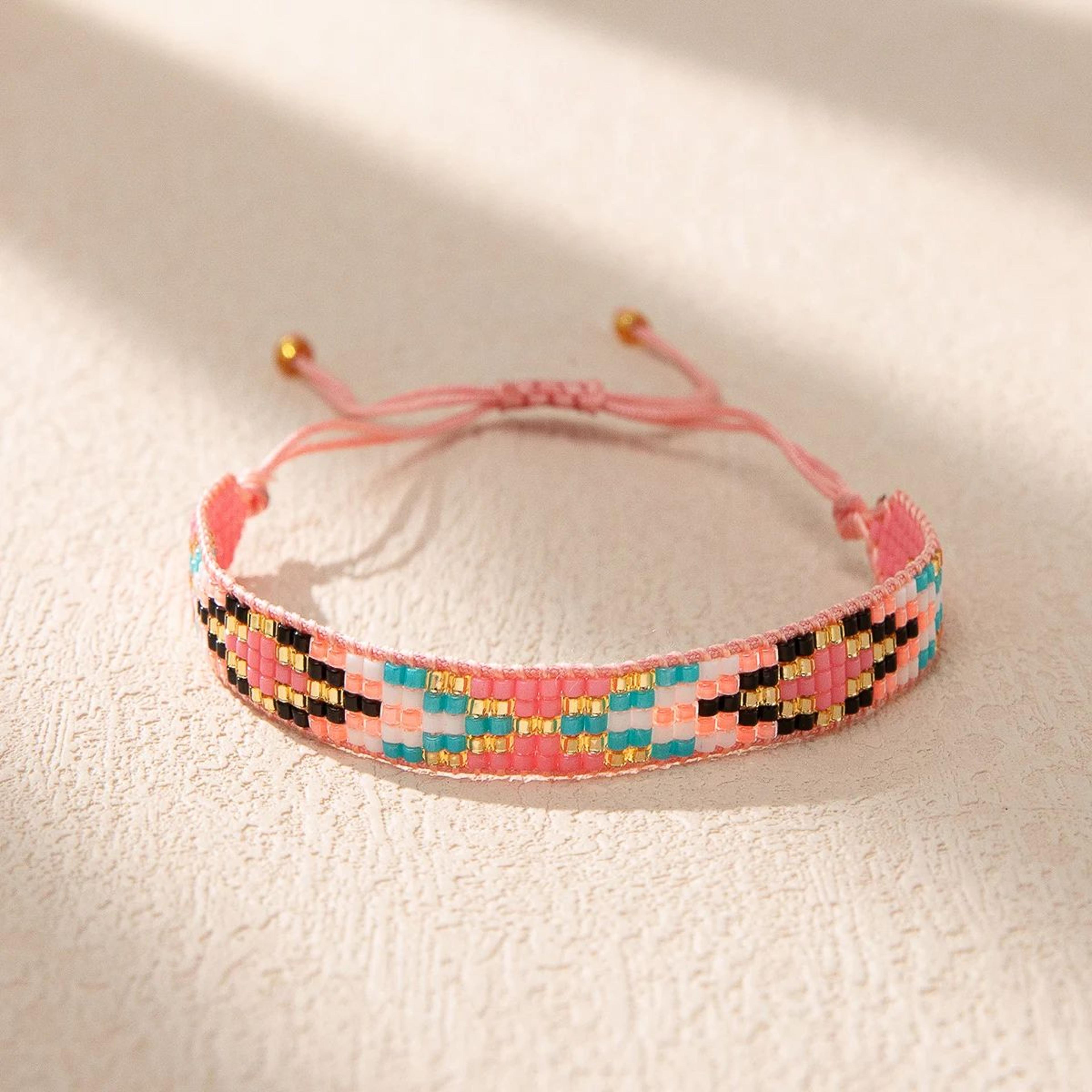 BLUESTAR Miyuki Colorful Beaded Bracelet  Adjustable Boho Rope Chain Charm Bracelet For Women Handm 1
