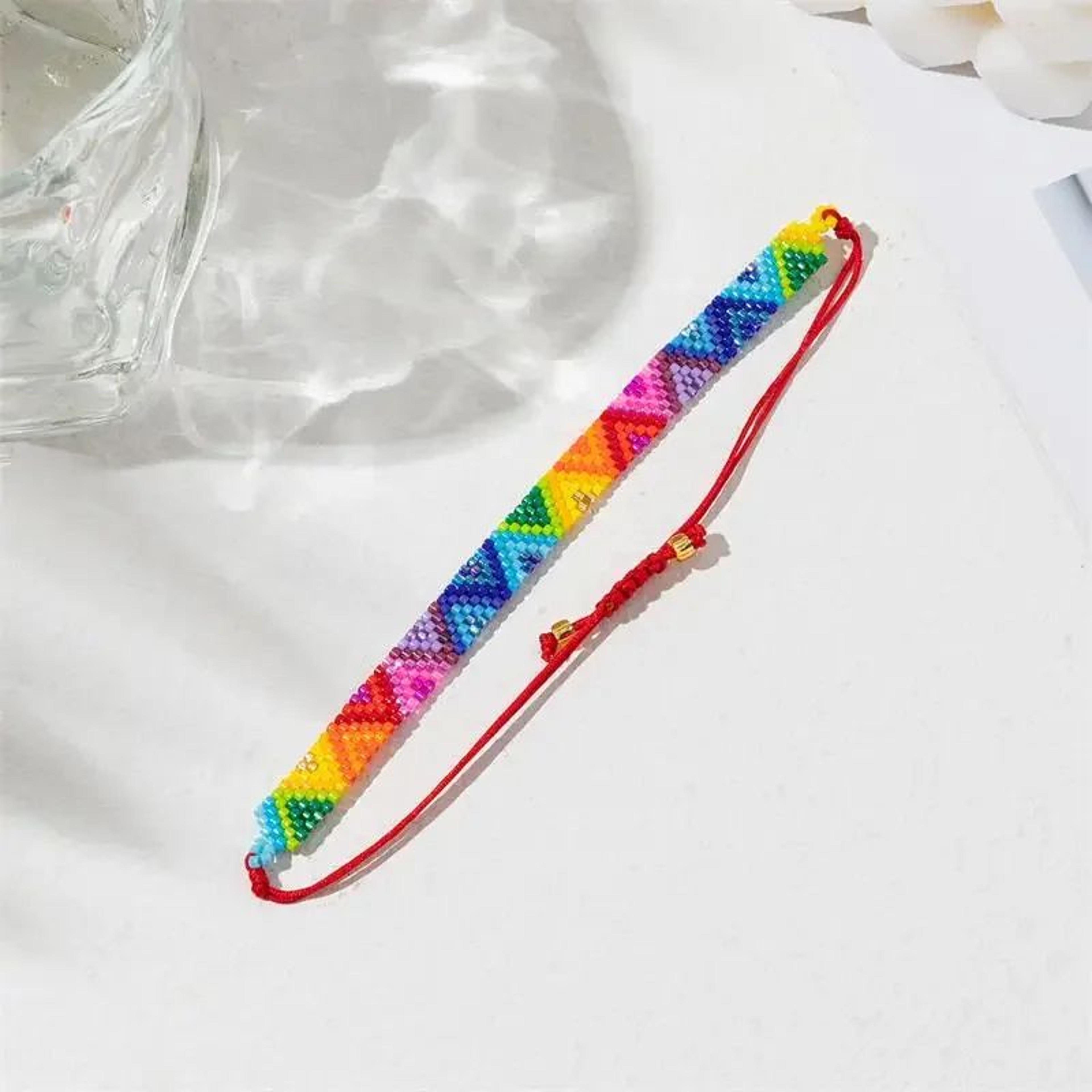 Miyuki Multicolor Beaded Bracelet  Handmade Boho Woven Waterproof Charm Bracelet For Women 1