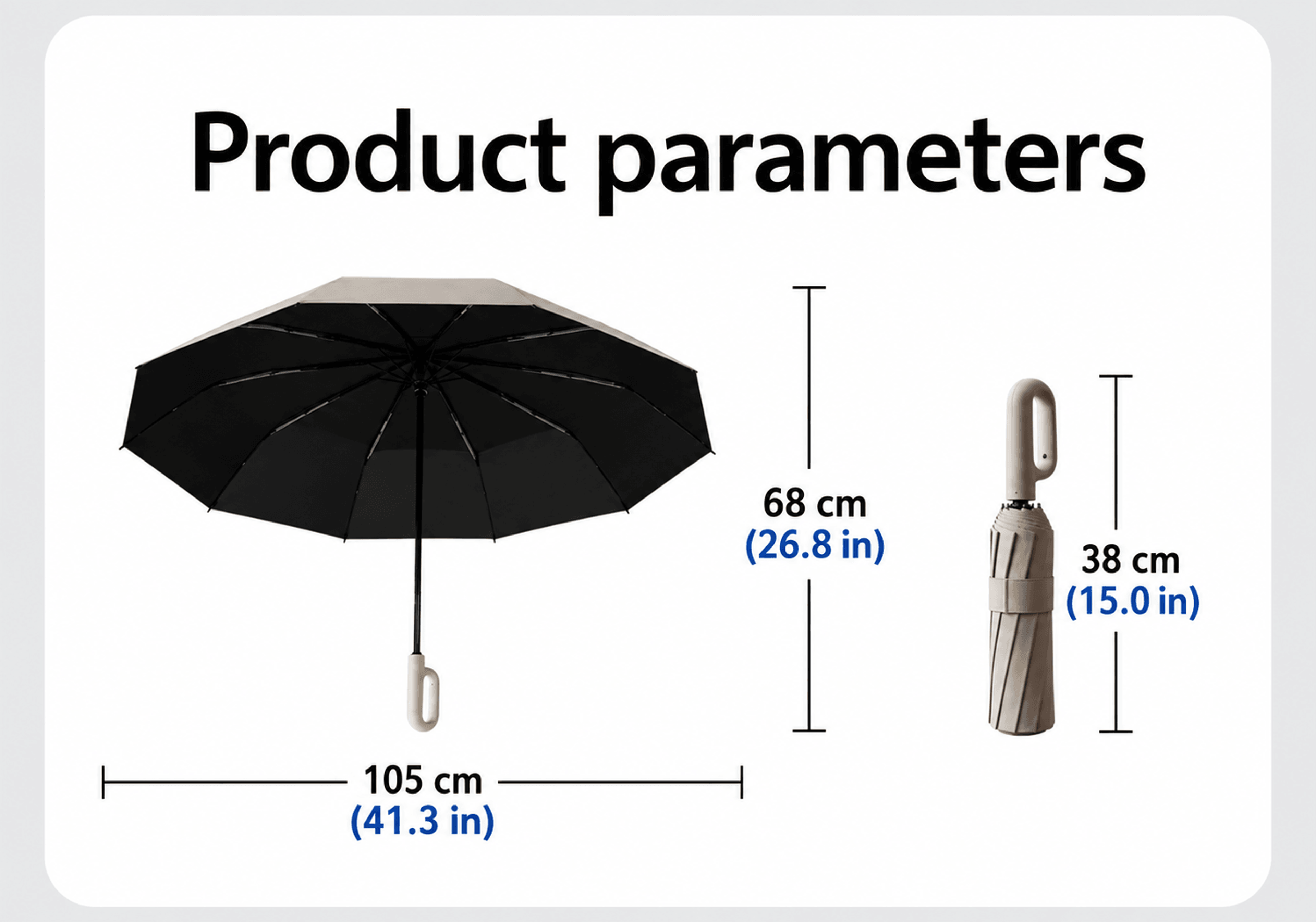 Extra Large Fully Automatic Double Umbrella With Ring Buckle Handle  Windproof Folding Sunshade  Ra 11