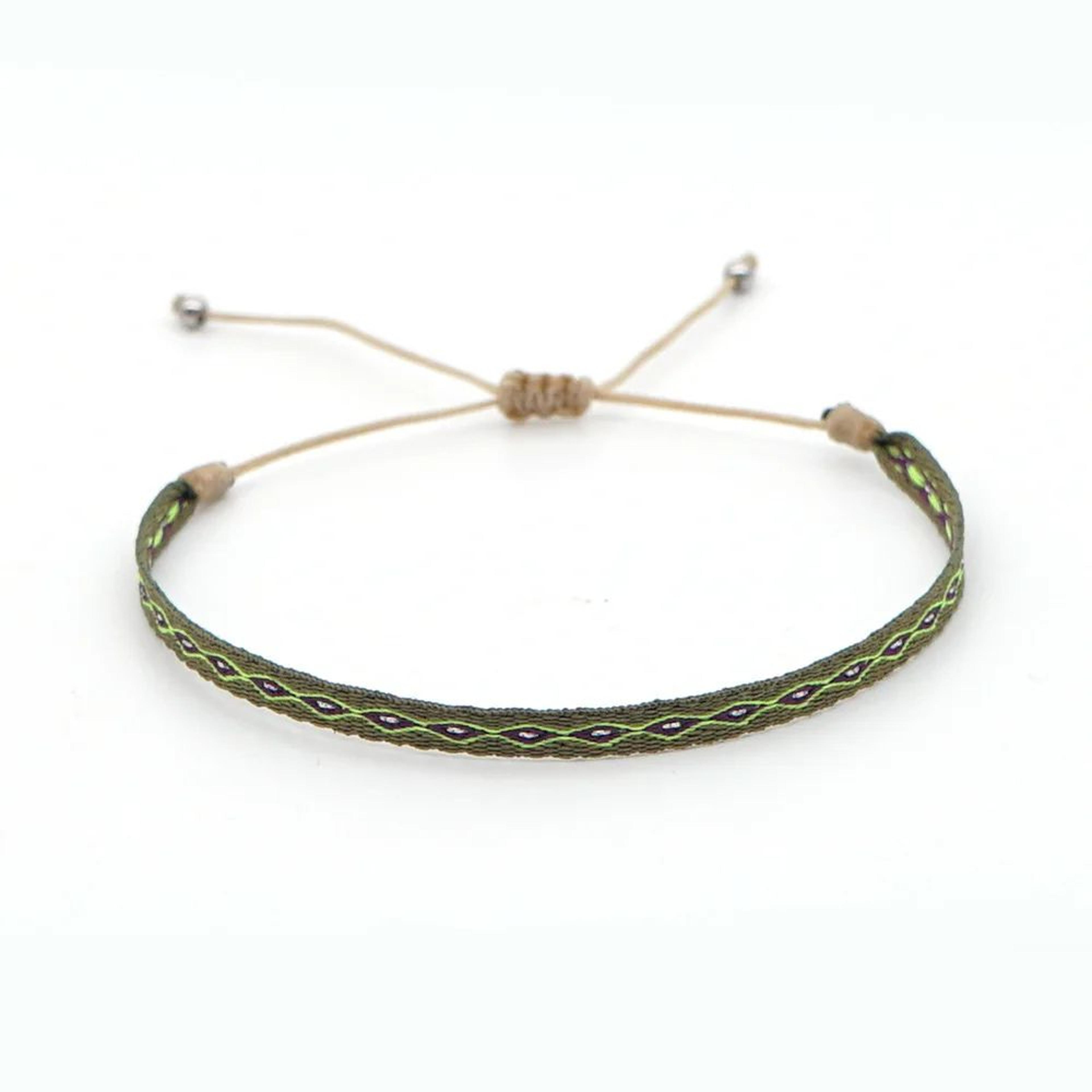 Handwoven Braided Friendship Bracelet  Adjustable Boho Yarn Wristband For Women  Men 6