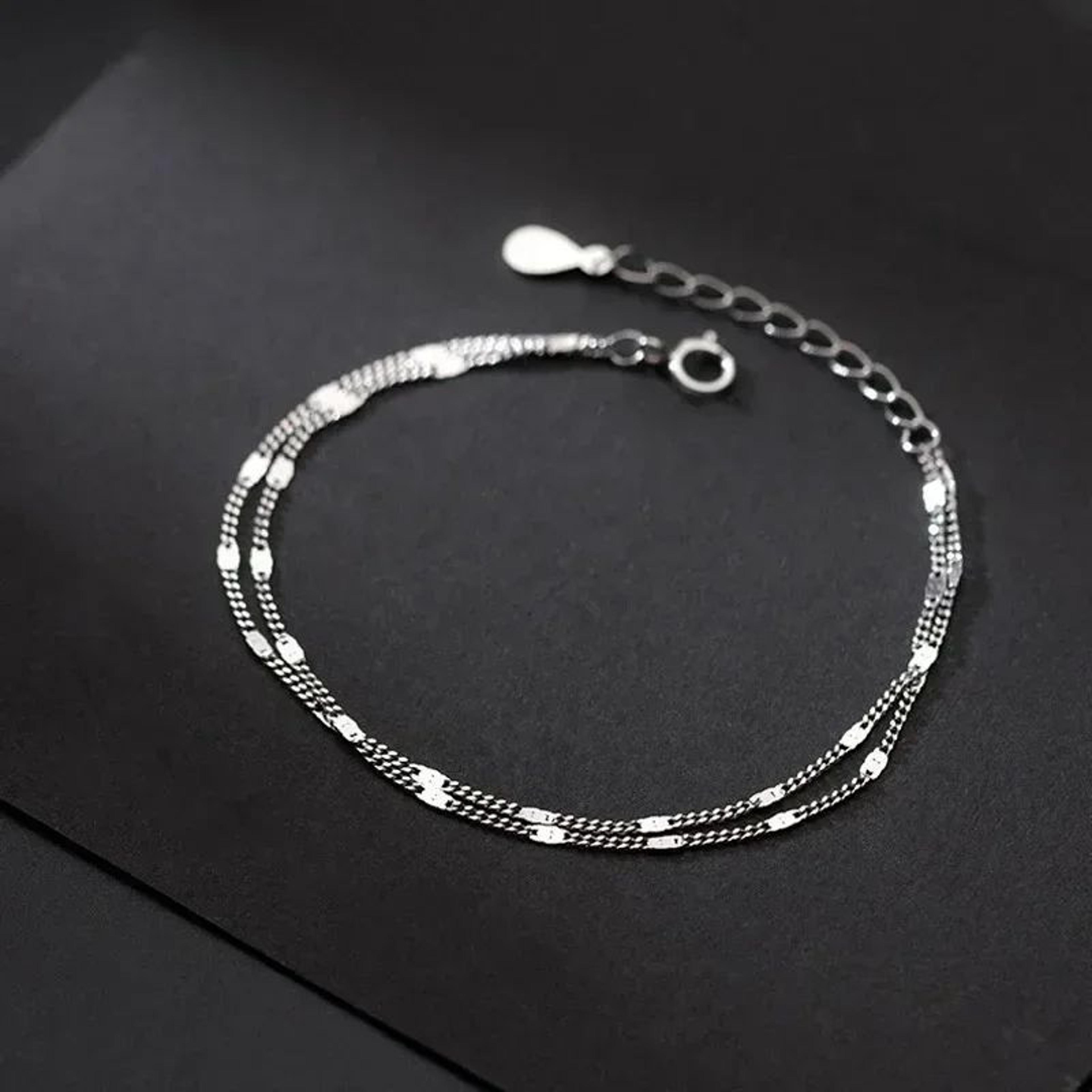 Korean ThreeLayer Snake Chain Bracelet  Elegant Minimalist Layered Metal Bracelet For Women  Girls 10