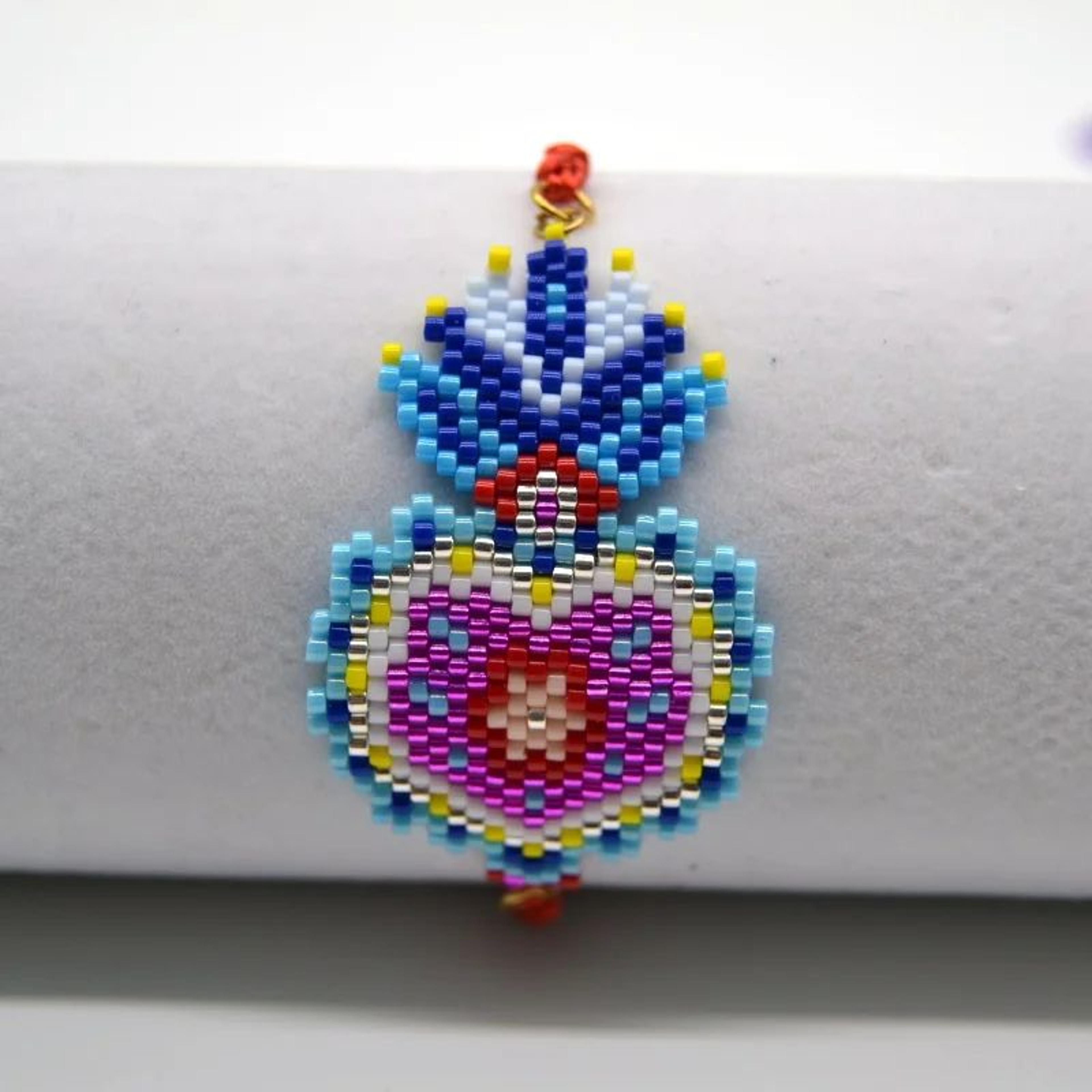 Boho Heart Rice Bead Bracelet  Handwoven Adjustable Gradient Strand Bracelet For Women 1