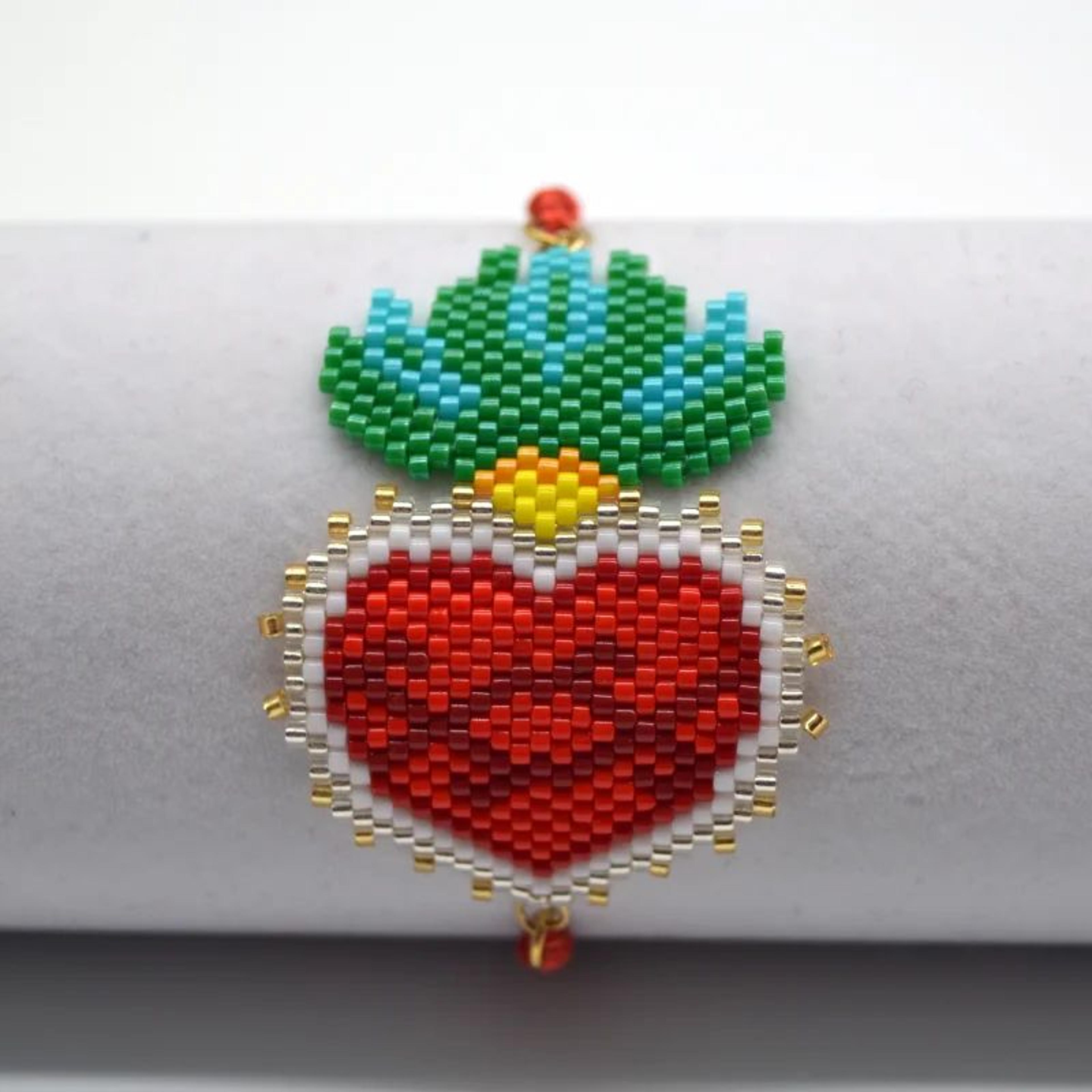 Boho Heart Rice Bead Bracelet  Handwoven Adjustable Gradient Strand Bracelet For Women 7