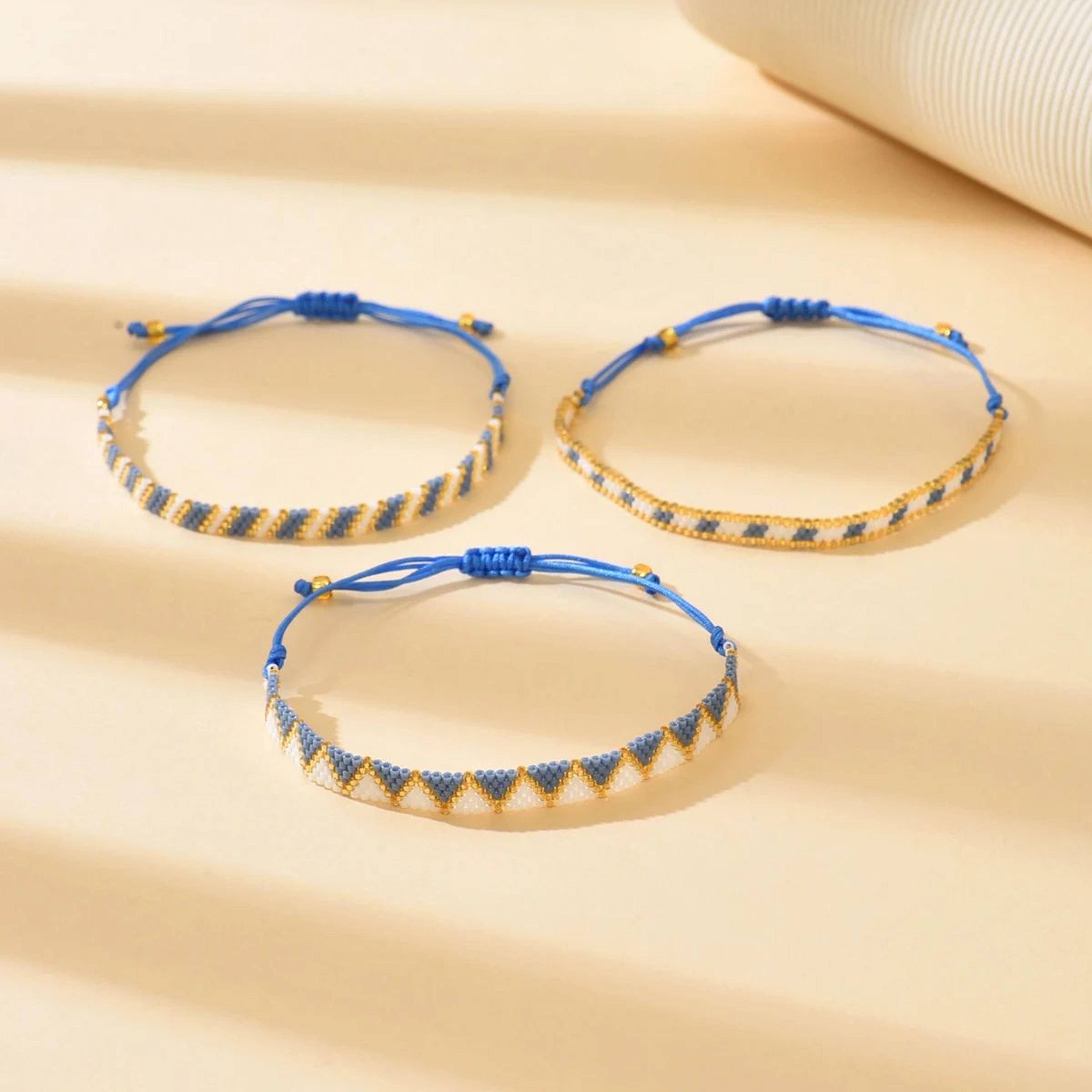Miyuki Bead Bracelet  Handmade Boho Woven Adjustable Geometric Bracelet For Women 3