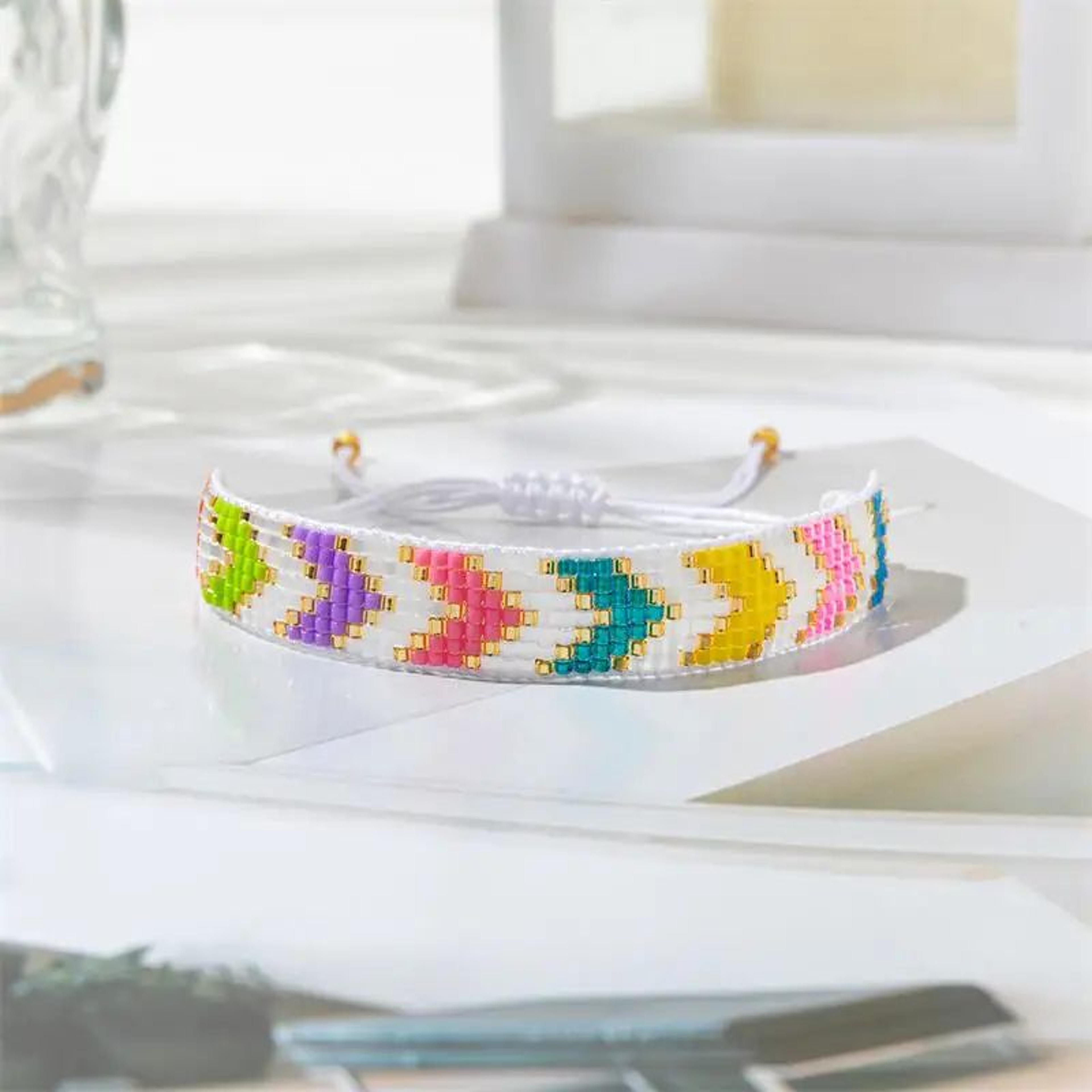 Boho Beaded Bracelet For Women  Adjustable Colorful Rope Friendship Bracelet Fashion Jewelry 3
