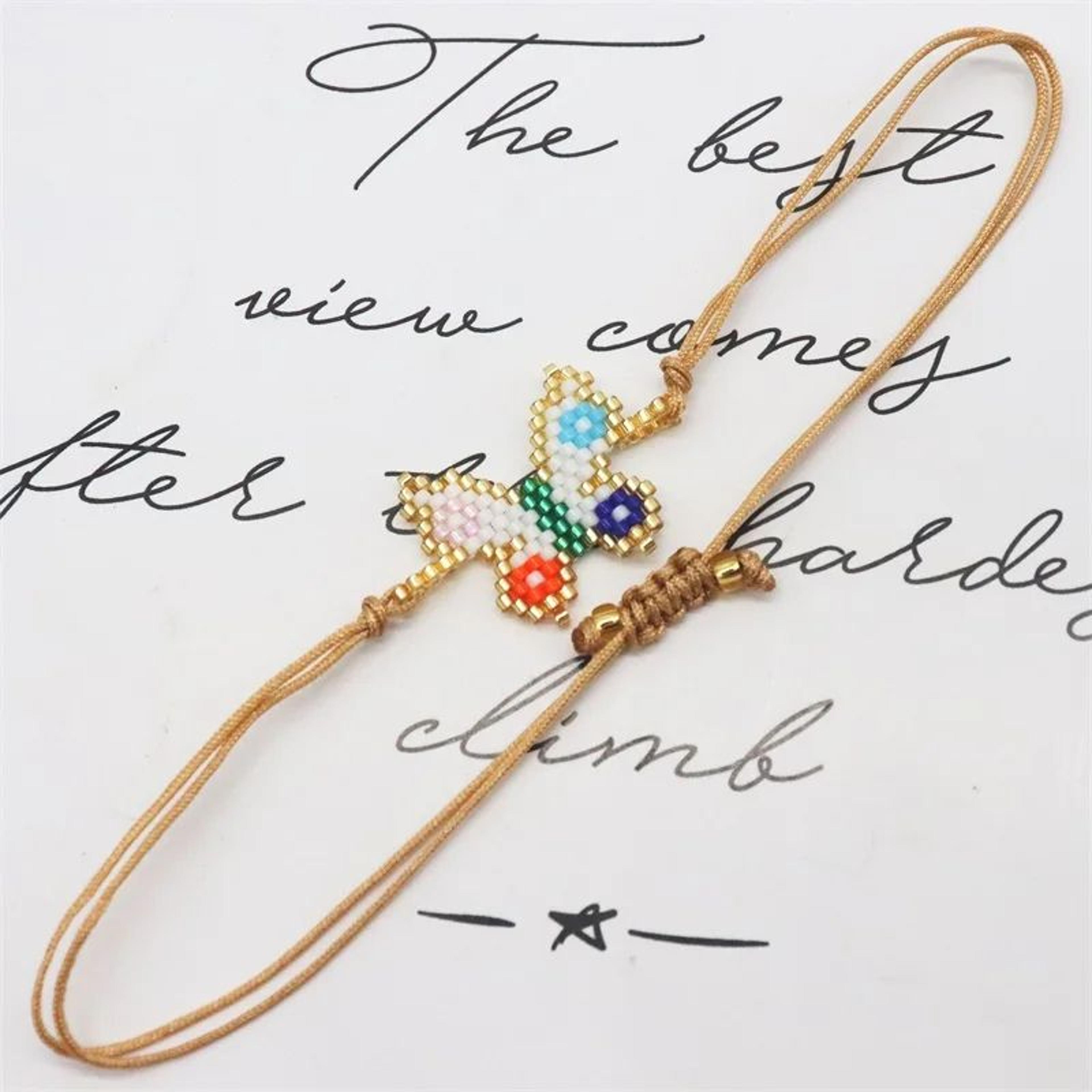 Handmade Miyuki Butterfly Beaded Bracelet  Adjustable Boho Friendship Bracelet For Women 2