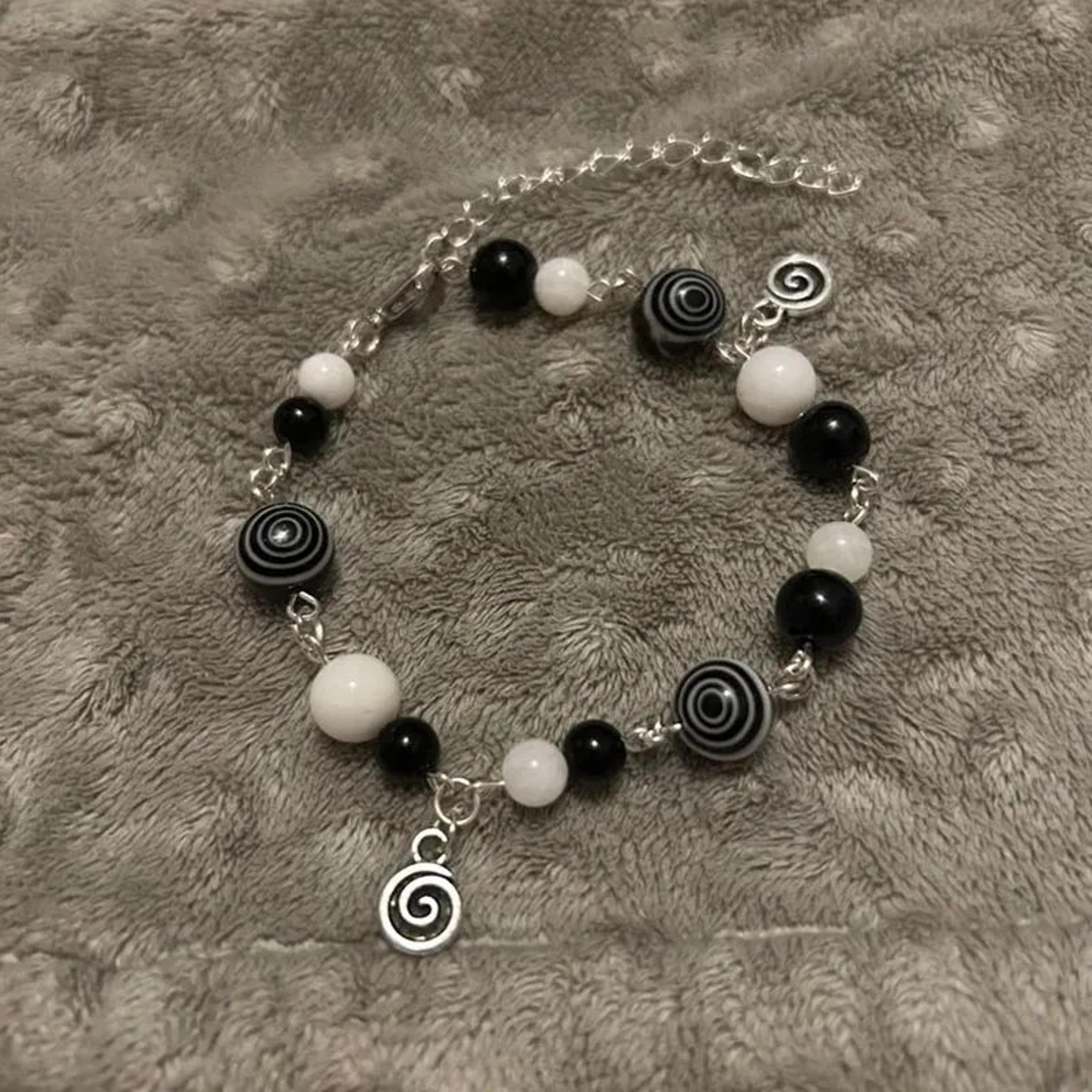 Uzumaki Junji Ito Inspired Handmade Charm Bracelet  AnimeInspired Adjustable Fashion Jewelry 2