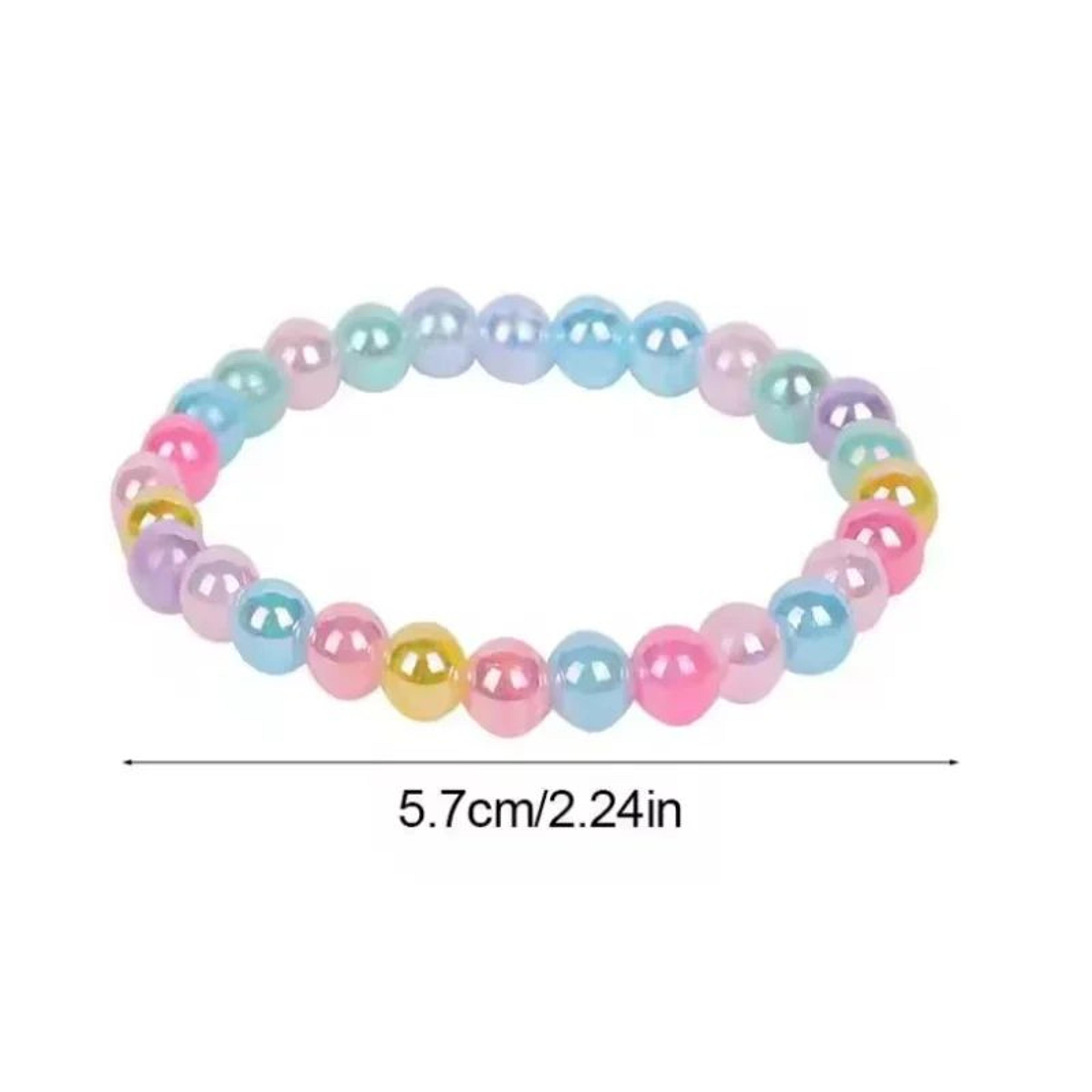 Colorful Macaron Beaded Bracelet Set  Kids Girls Party Favor Bracelets Birthday Goodie Bag  Pinata  5