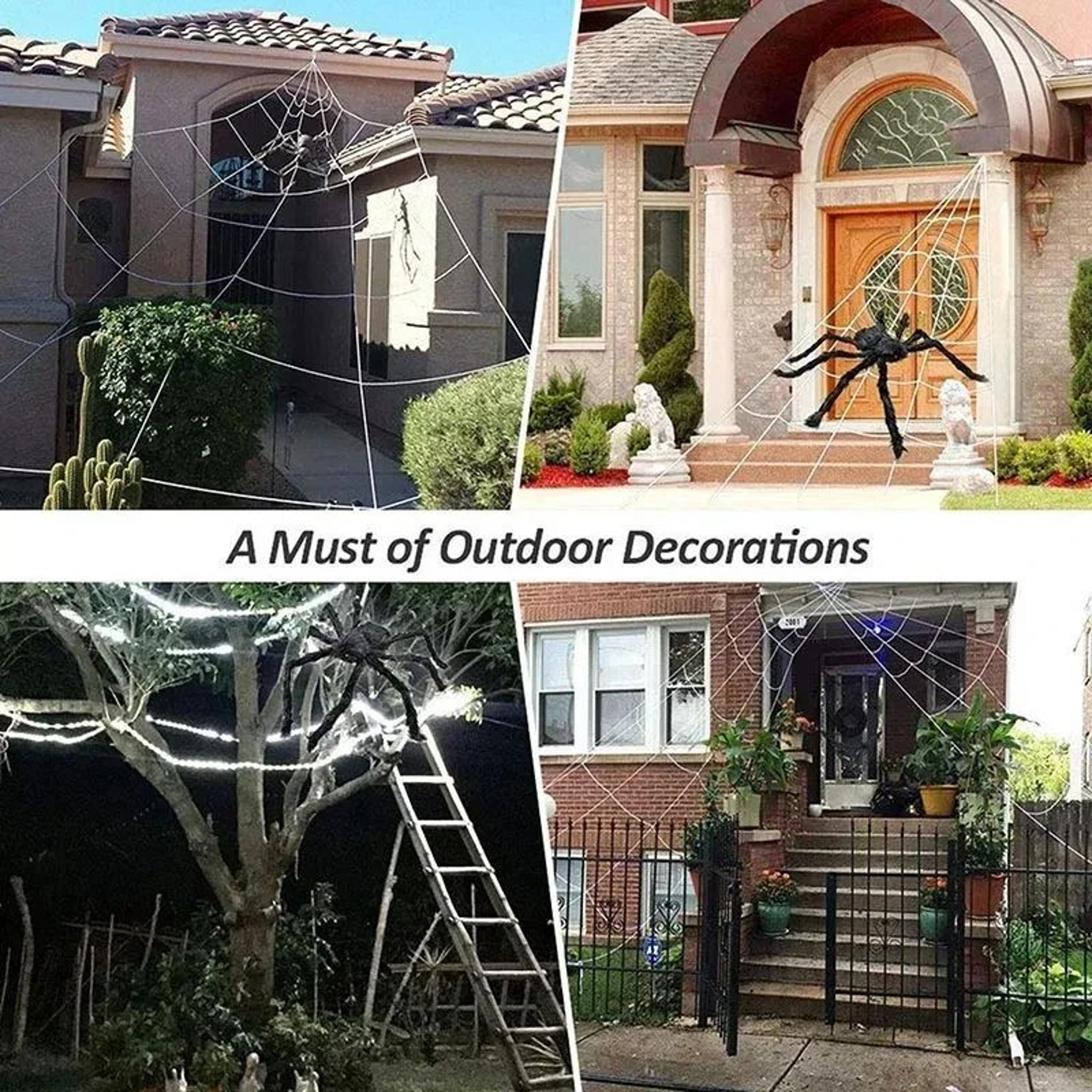 Halloween Giant Plush Spider Decoration  Bendable Scary Spider Prop For Haunted House Home  Outdoor 4