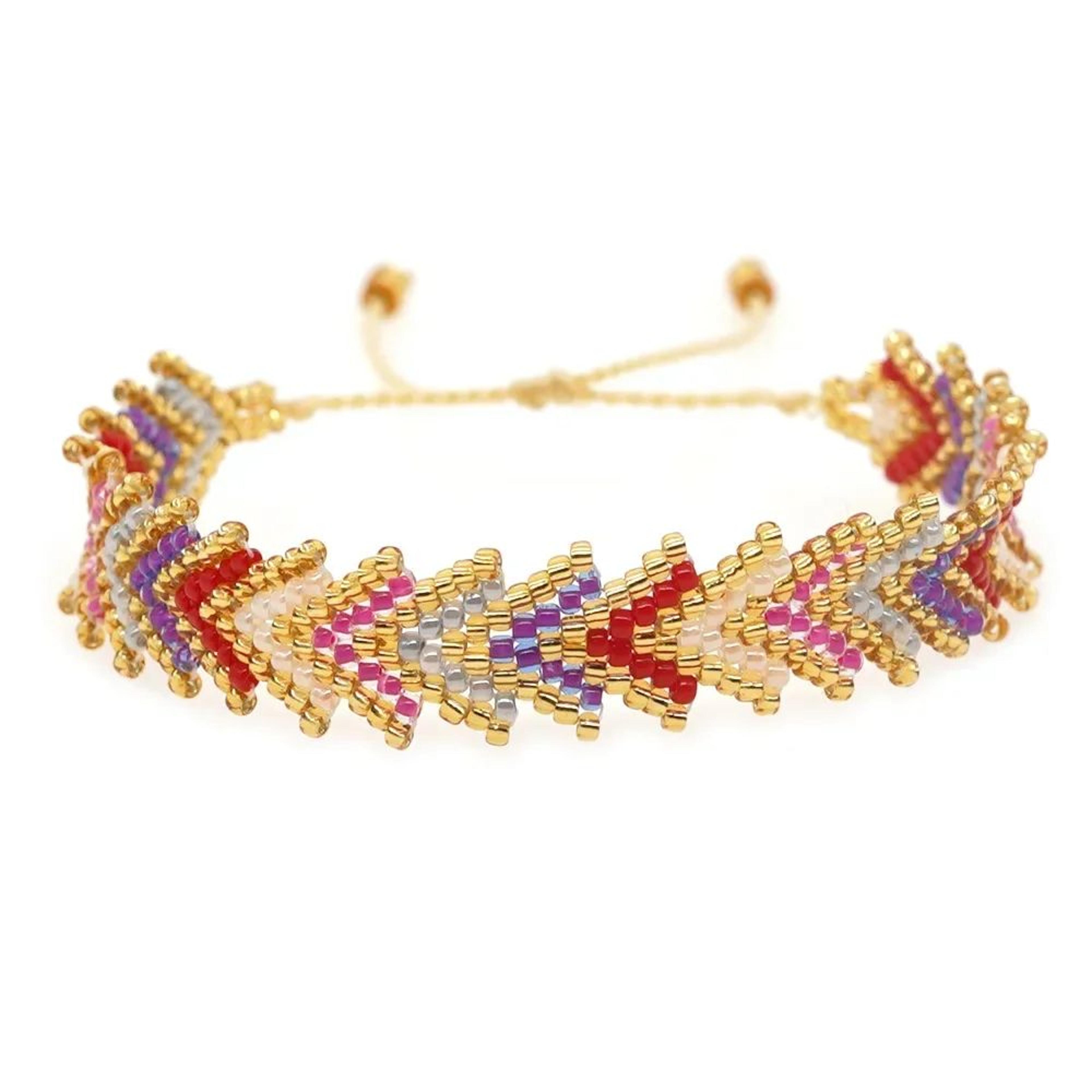 Rainbow Miyuki Rice Bead Bracelet  Handmade Adjustable Boho Arrow Friendship Bracelet For Women  Me 3