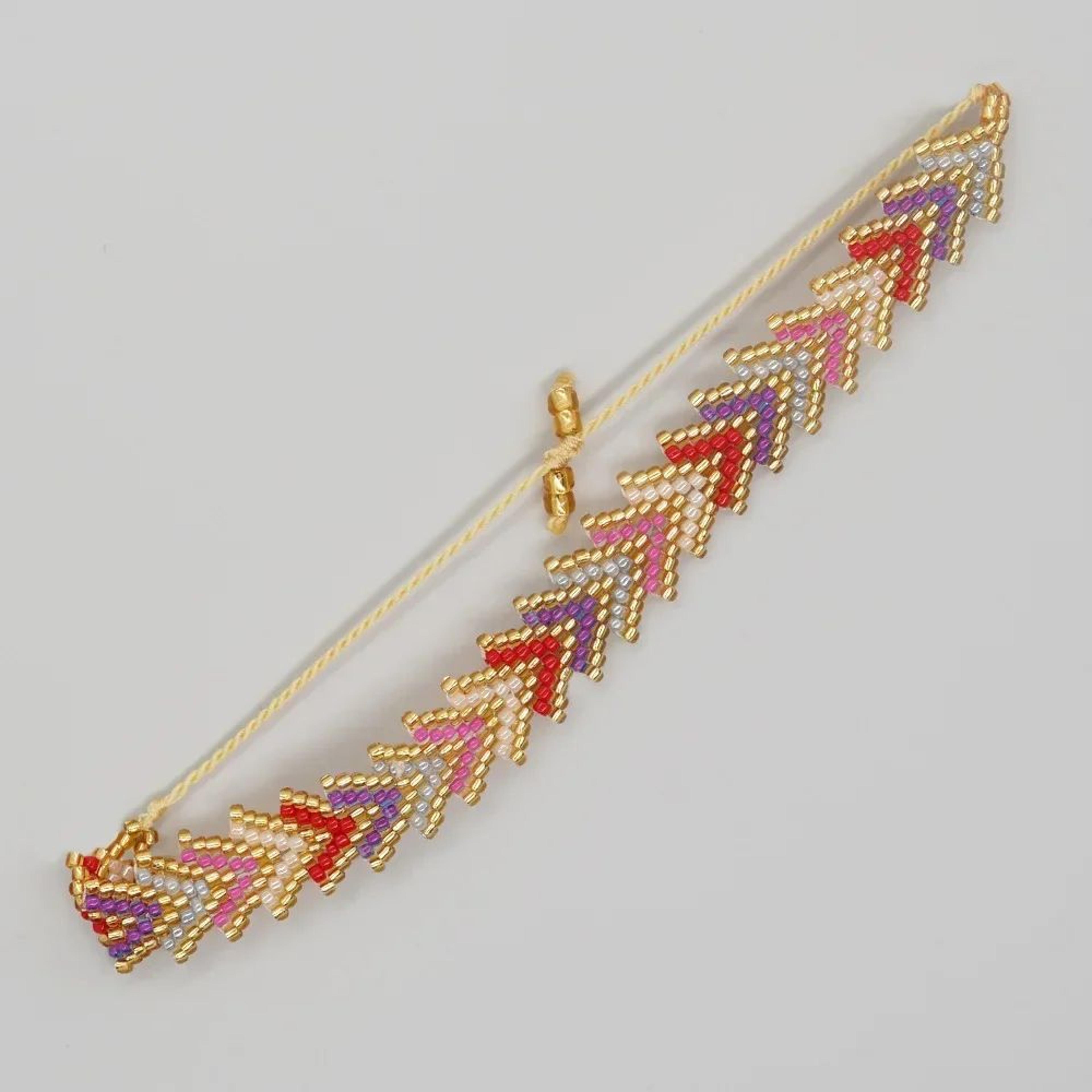 Rainbow Miyuki Rice Bead Bracelet  Handmade Adjustable Boho Arrow Friendship Bracelet For Women  Me 6
