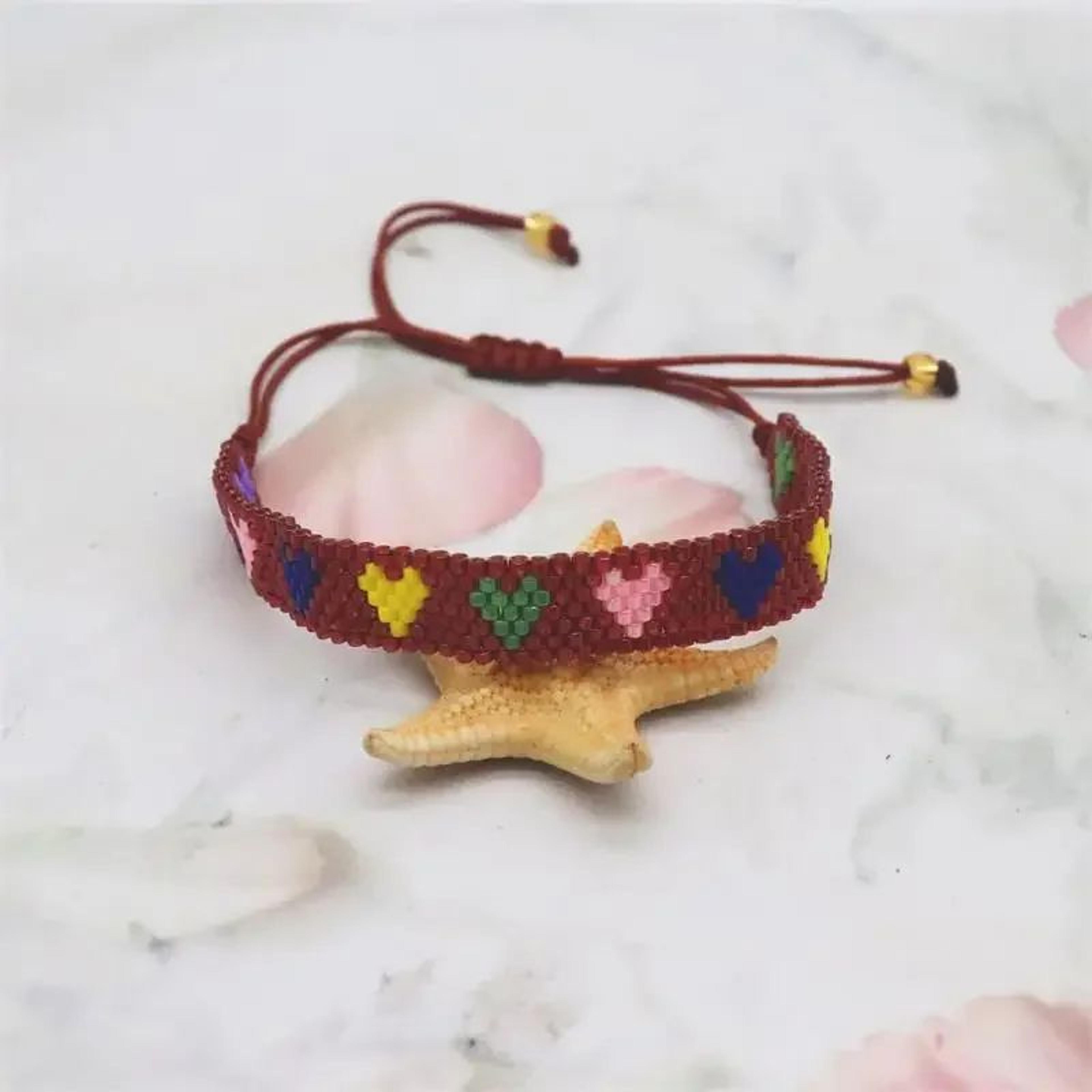 Handmade Miyuki Heart Beaded Bracelet  Boho Friendship Bracelet For Women Couples  Fashion Jewelry  11