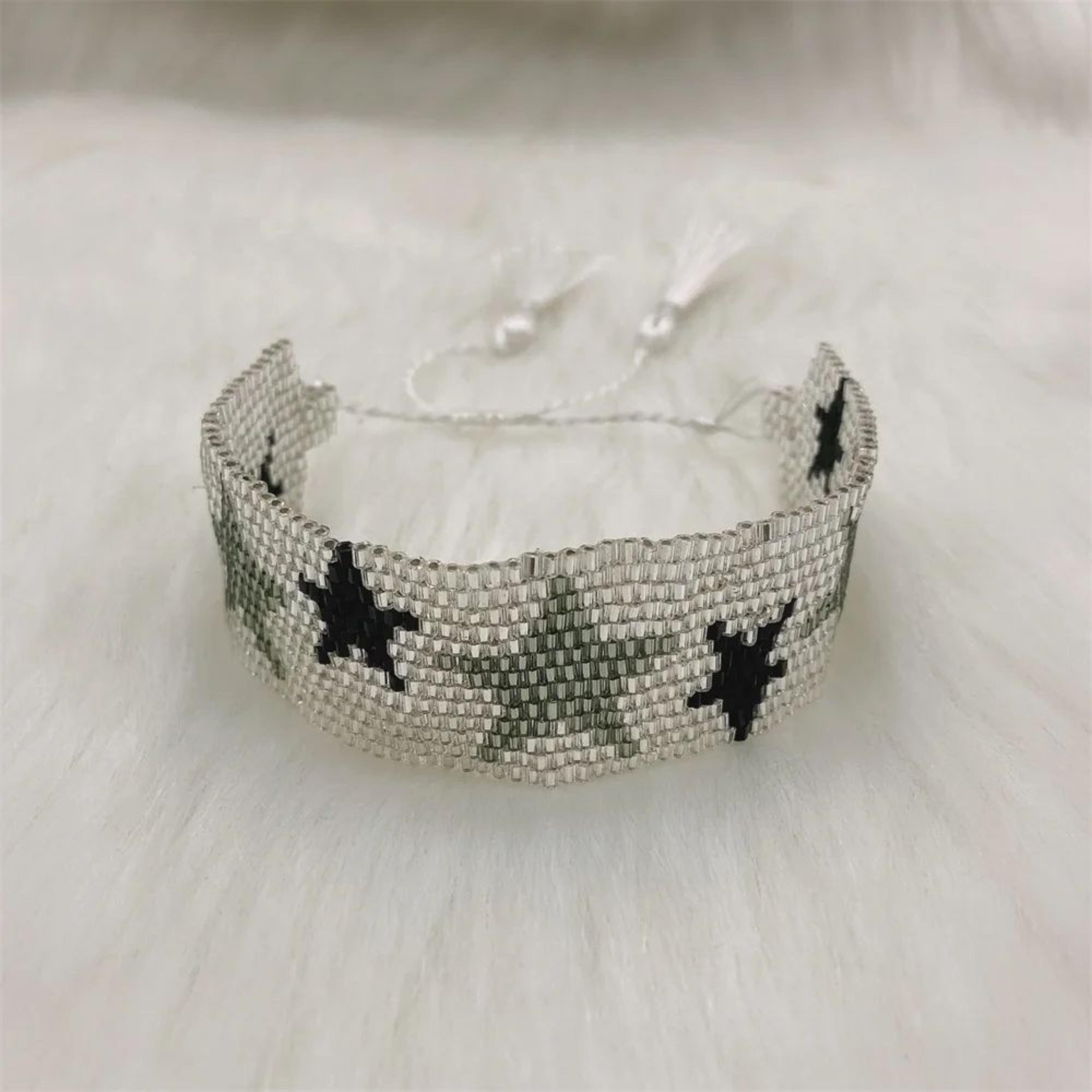 Miyuki Beaded Star Bracelet  Boho Woven Tassel Cuff Bracelet For Women Ethnic Jewelry Gift 5