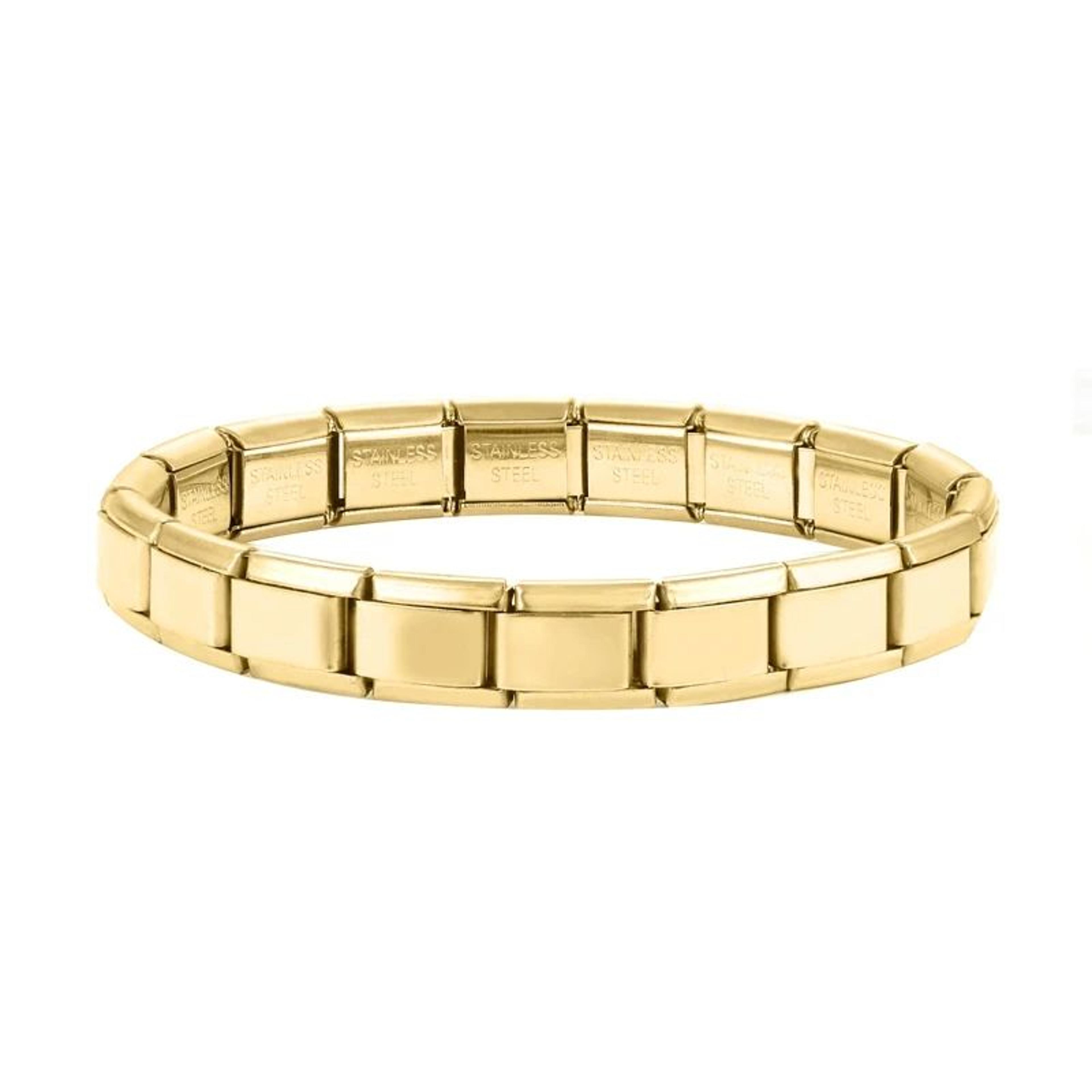 Stainless Steel Italian Link Charm Bracelet  9 Mm Elastic Star  Cross DIY Bracelet For Women  Men 7