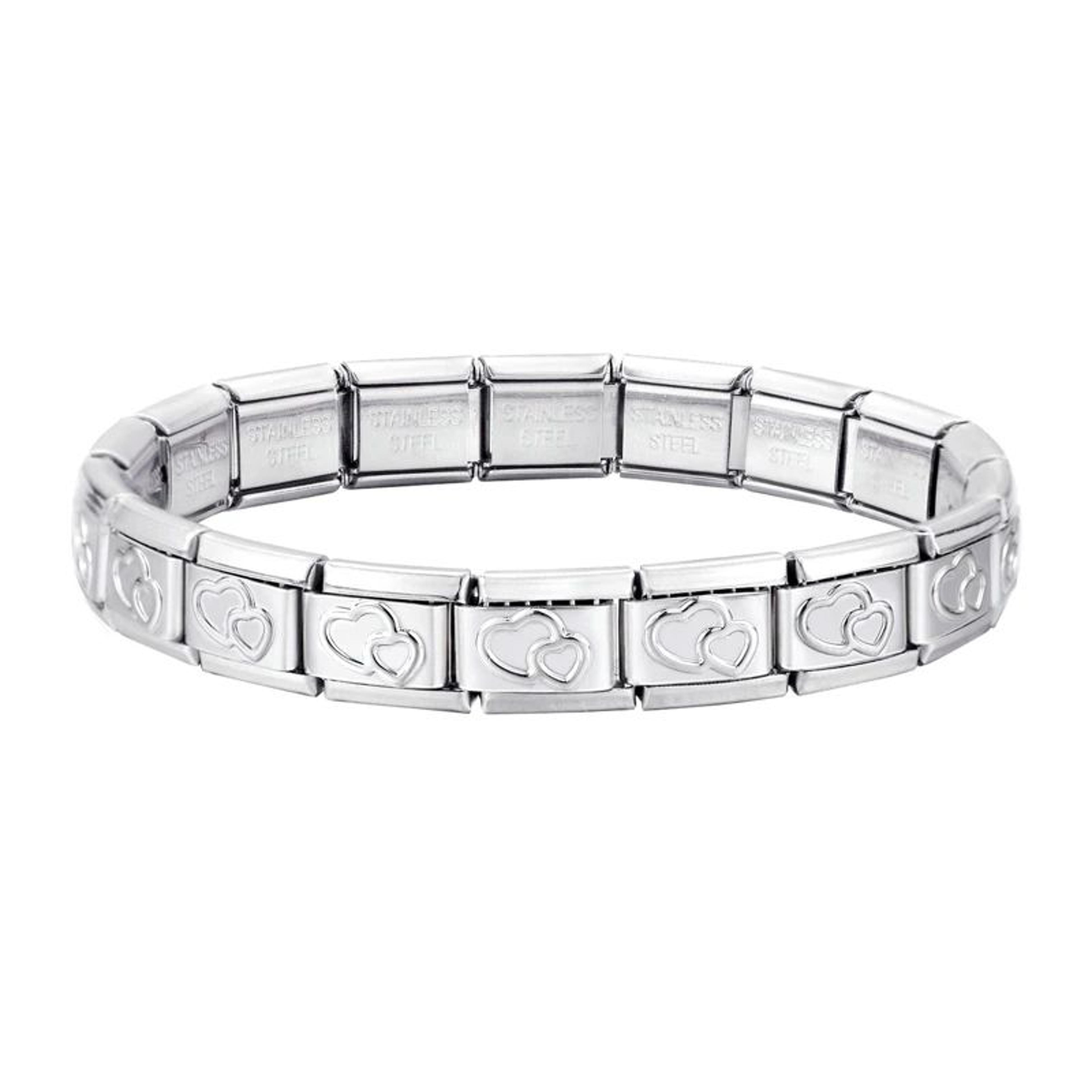 Stainless Steel Italian Link Charm Bracelet  9 Mm Elastic Star  Cross DIY Bracelet For Women  Men 12
