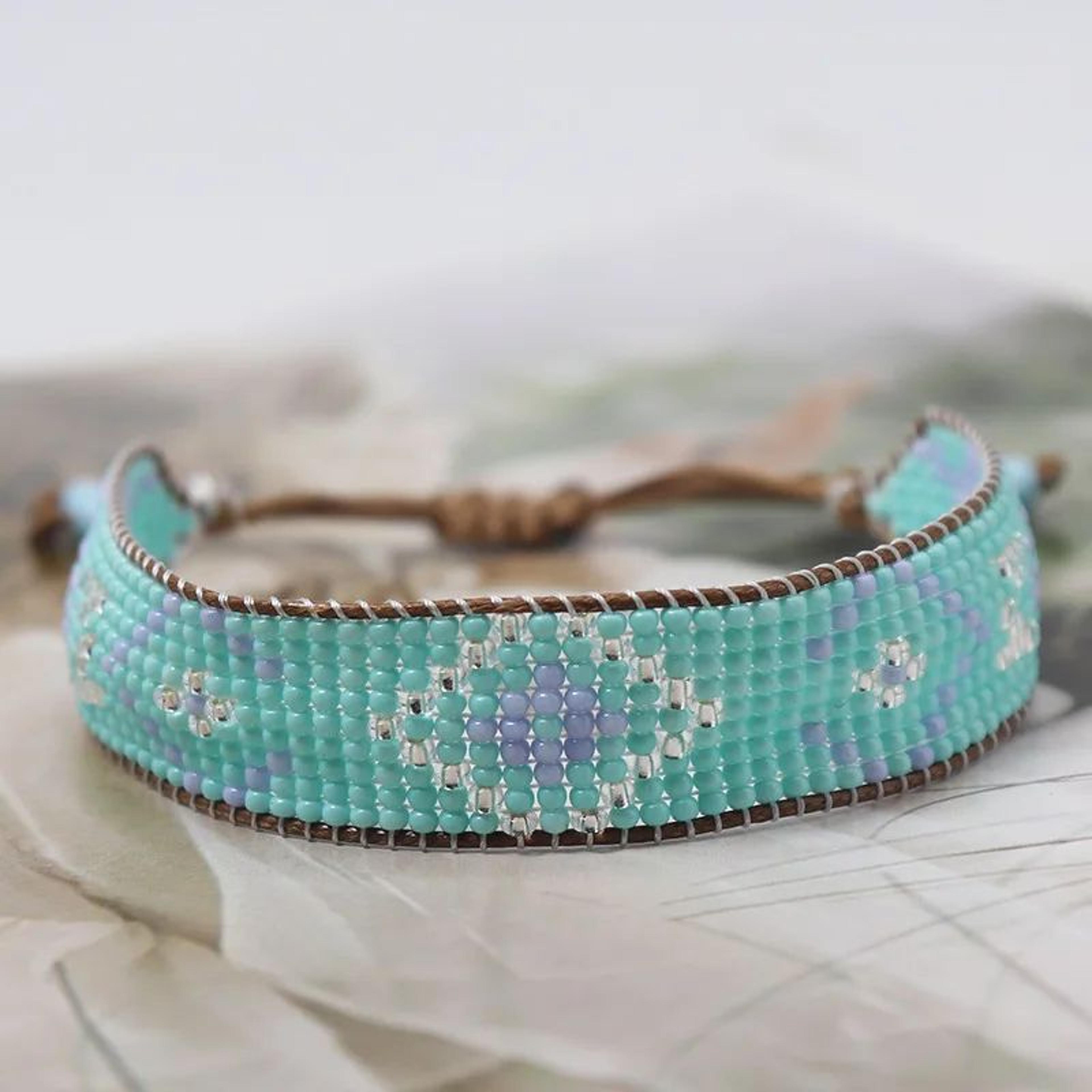 Handmade Boho Friendship Beaded Bracelet  Adjustable Braided String Seed Bead Charm Bracelet For Wo 5