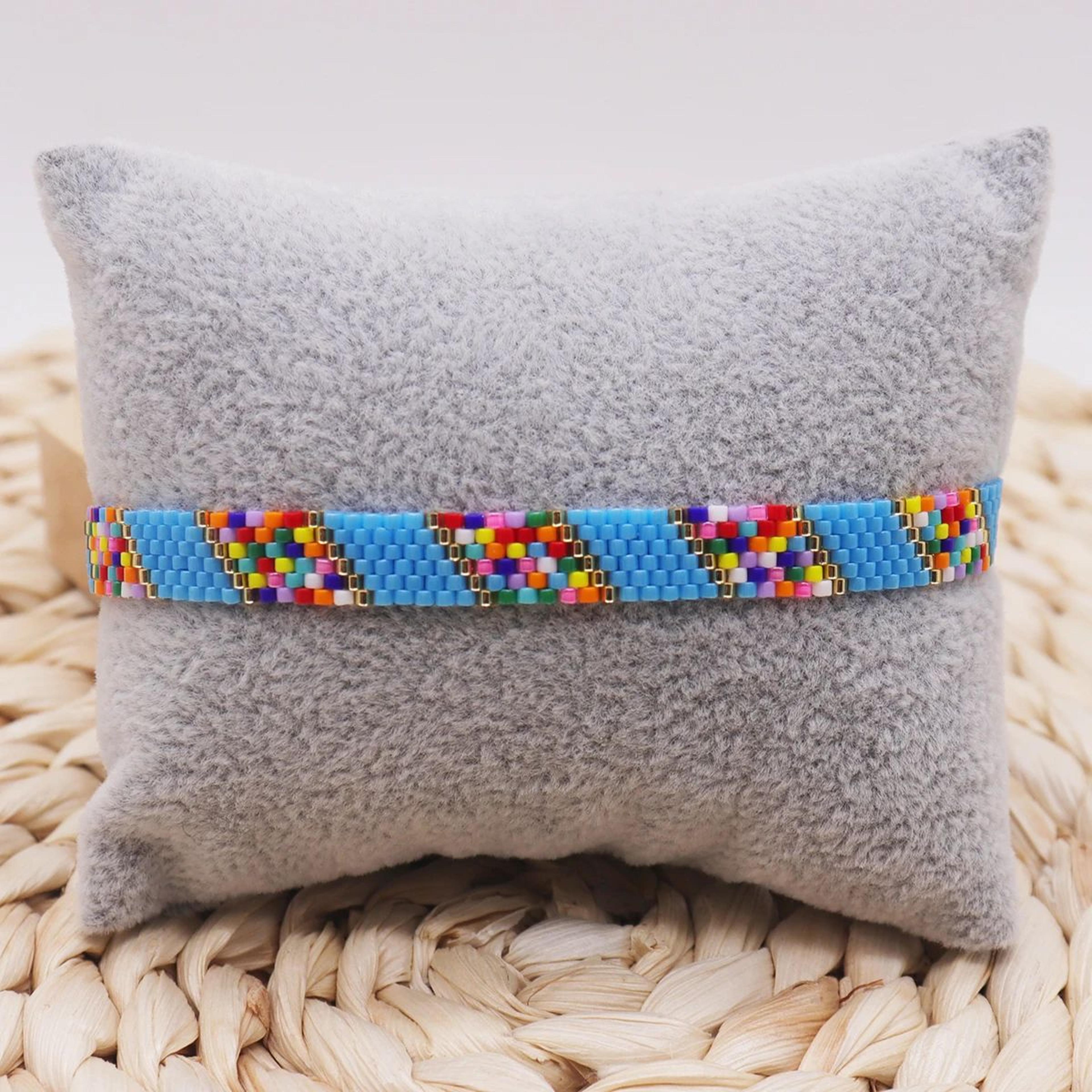 Handmade Miyuki Beaded Bracelet  Leaves  Skull Pattern Woven Boho Bracelet For Women 11