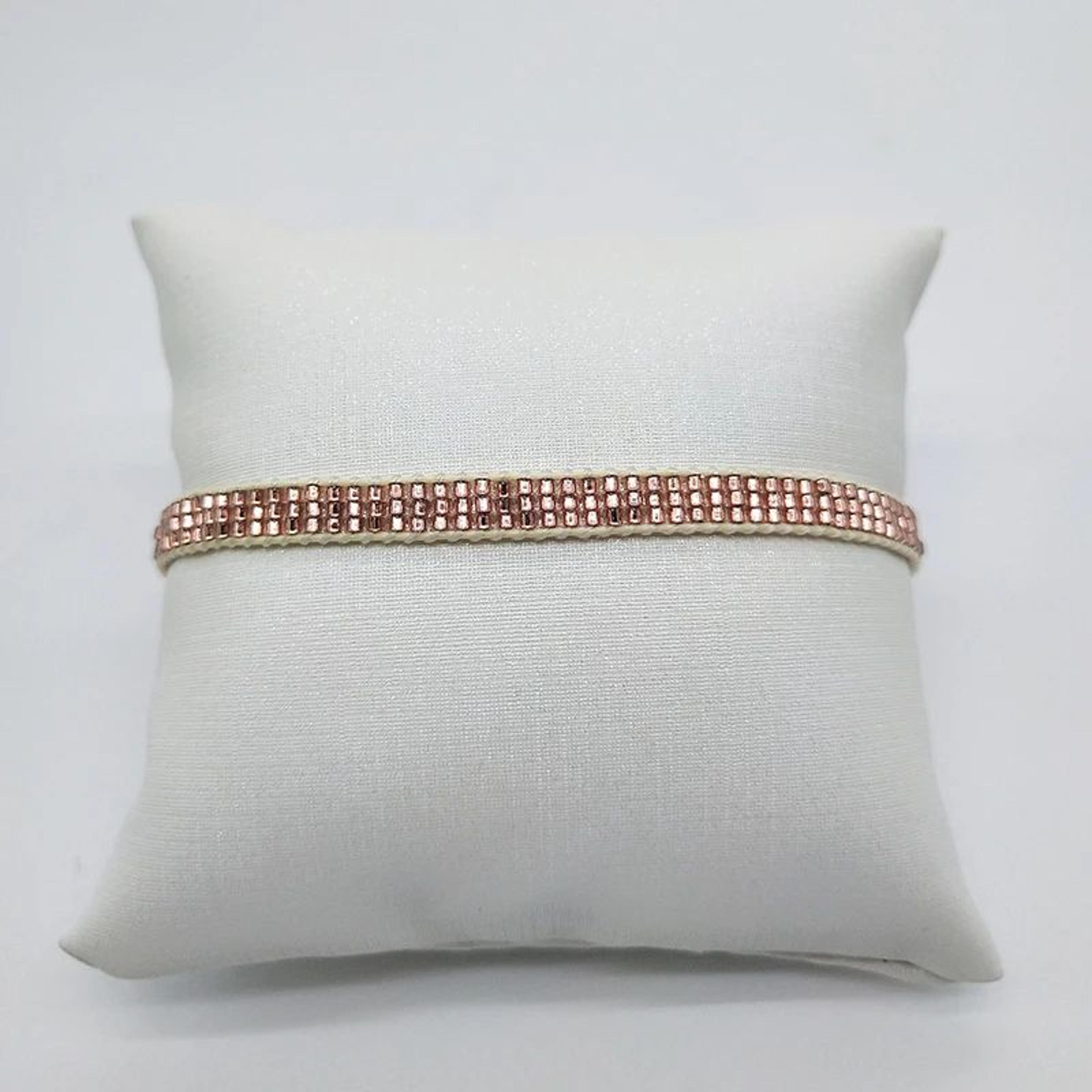 Handmade MIYUKI Star Bracelet  Rose Gold Copper Beaded Bracelet For Women 8