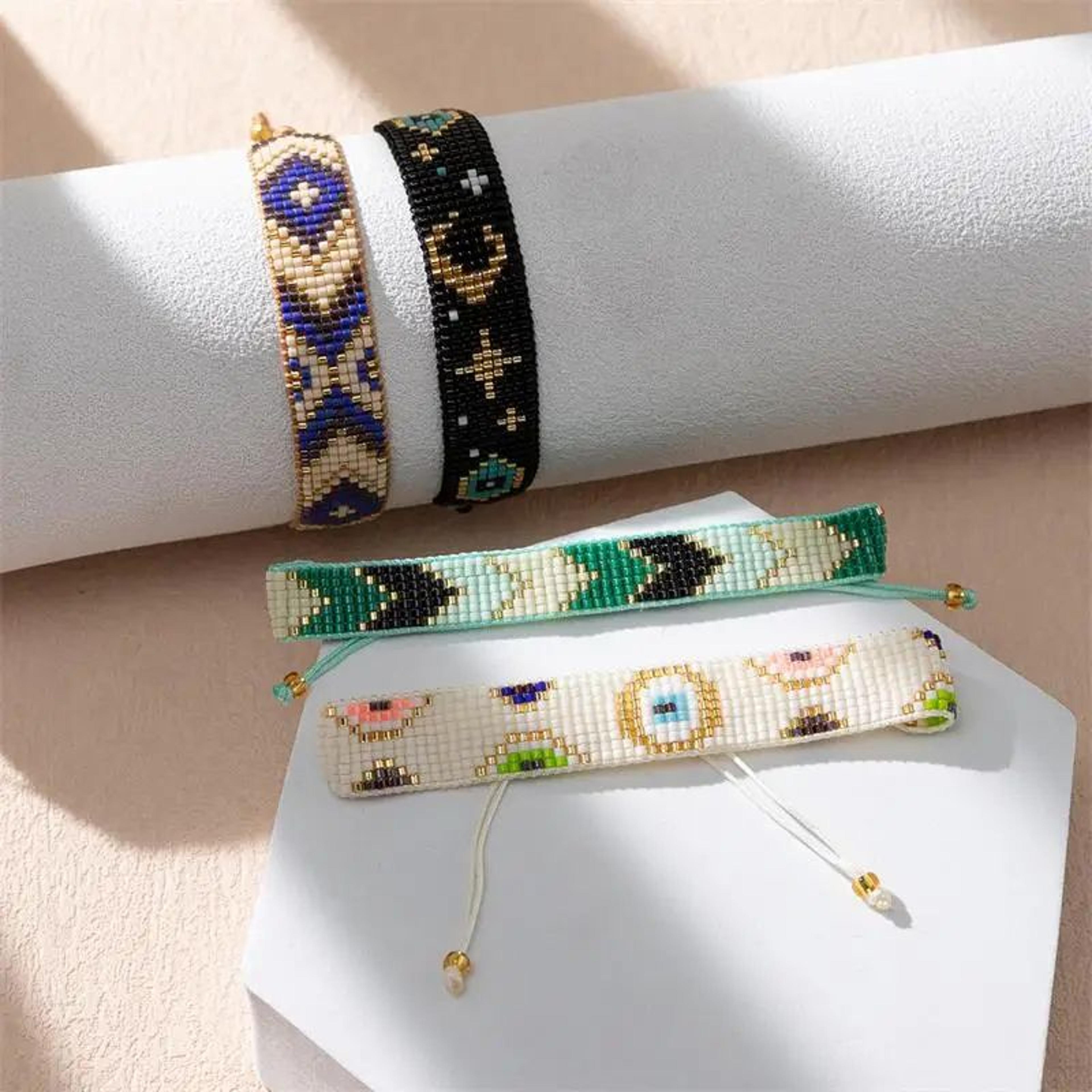 MIYUKI Geometric Beaded Bracelet  Handmade Boho Woven Fashion Bracelet For Women 1
