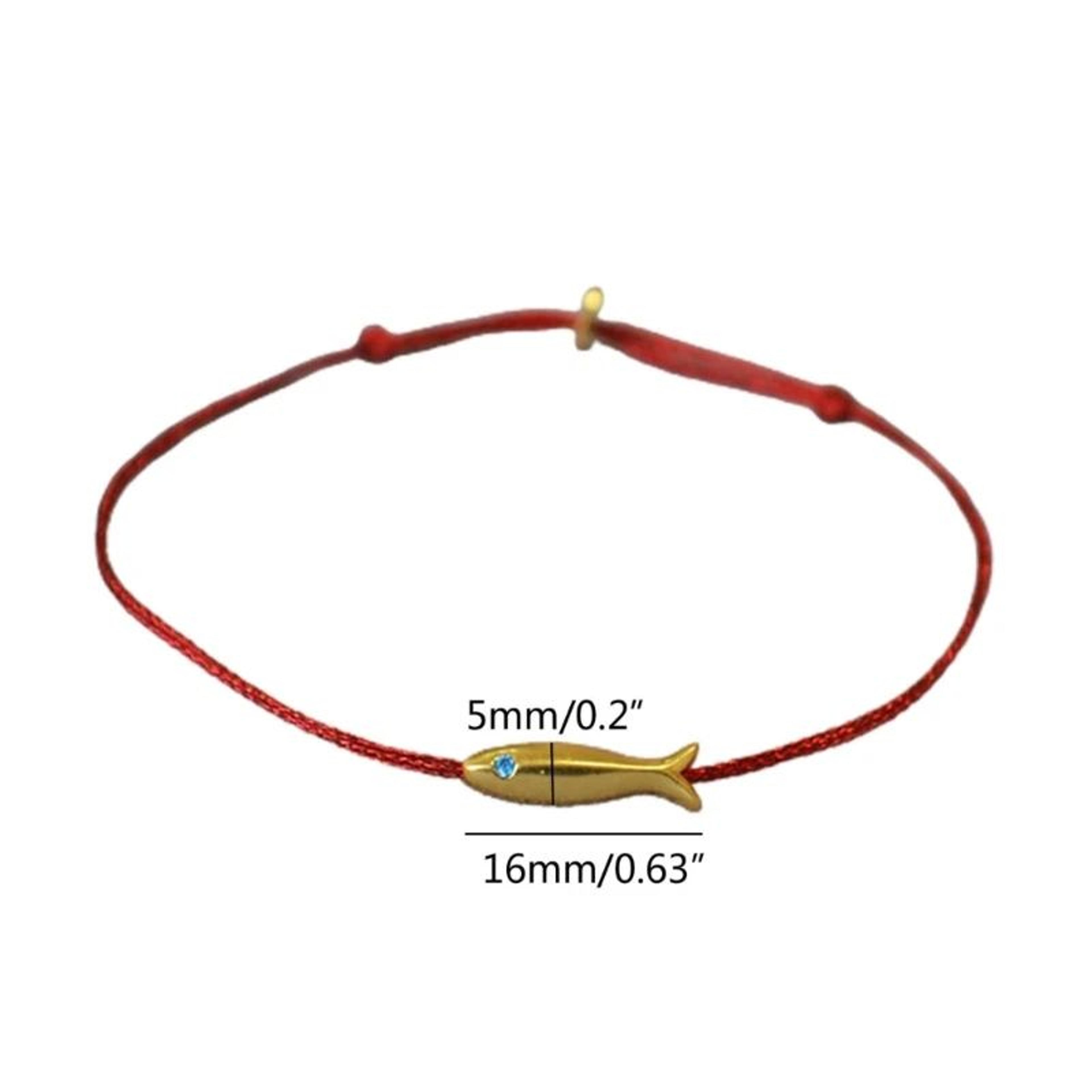 Handmade Red String Fish Bracelet  Adjustable Lucky Cord Bracelet Minimalist Ethnic Jewelry For Wom 4