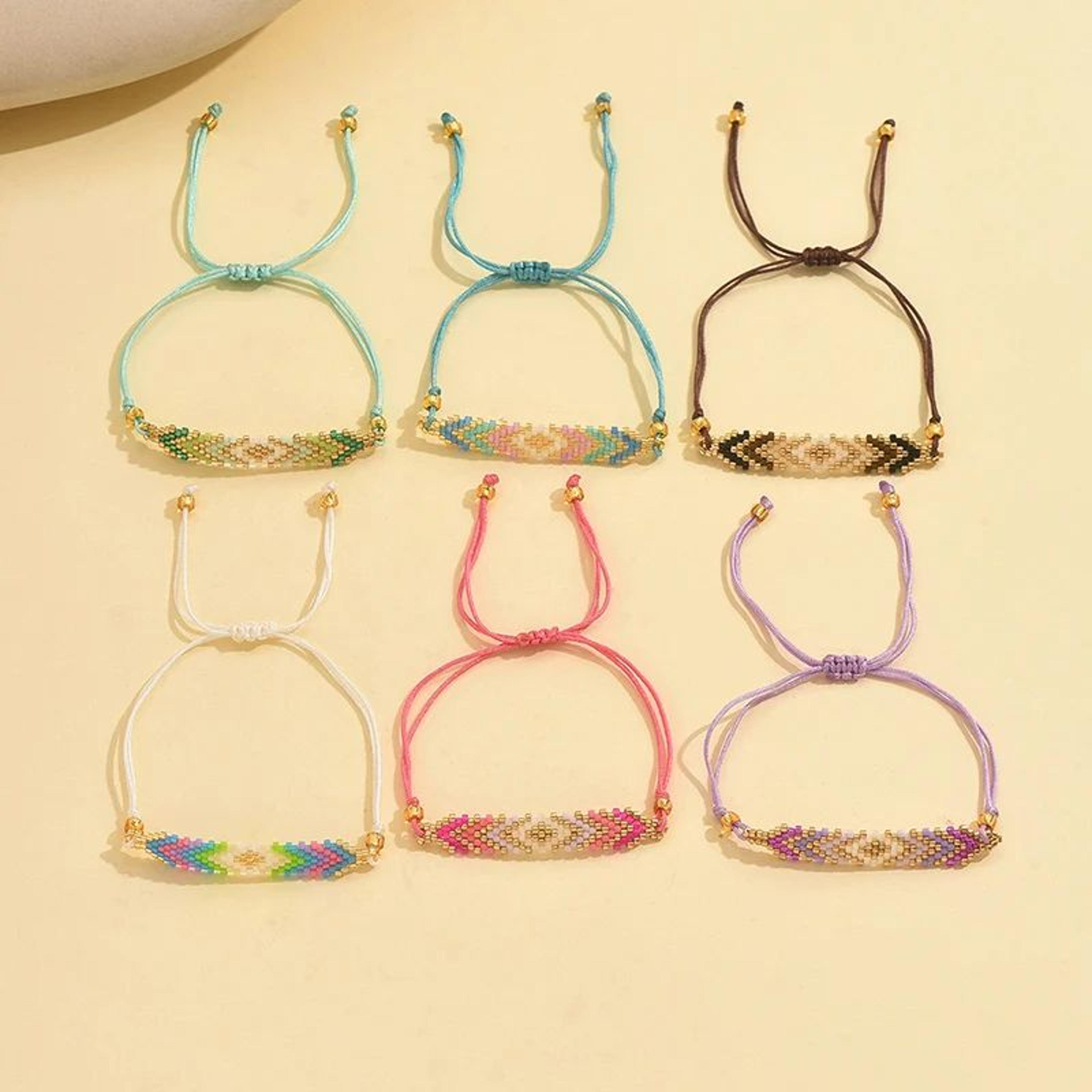 Boho Ethnic Woven Miyuki Bead Bracelet  Handmade Multicolor Rope Friendship Bracelet For Women 2