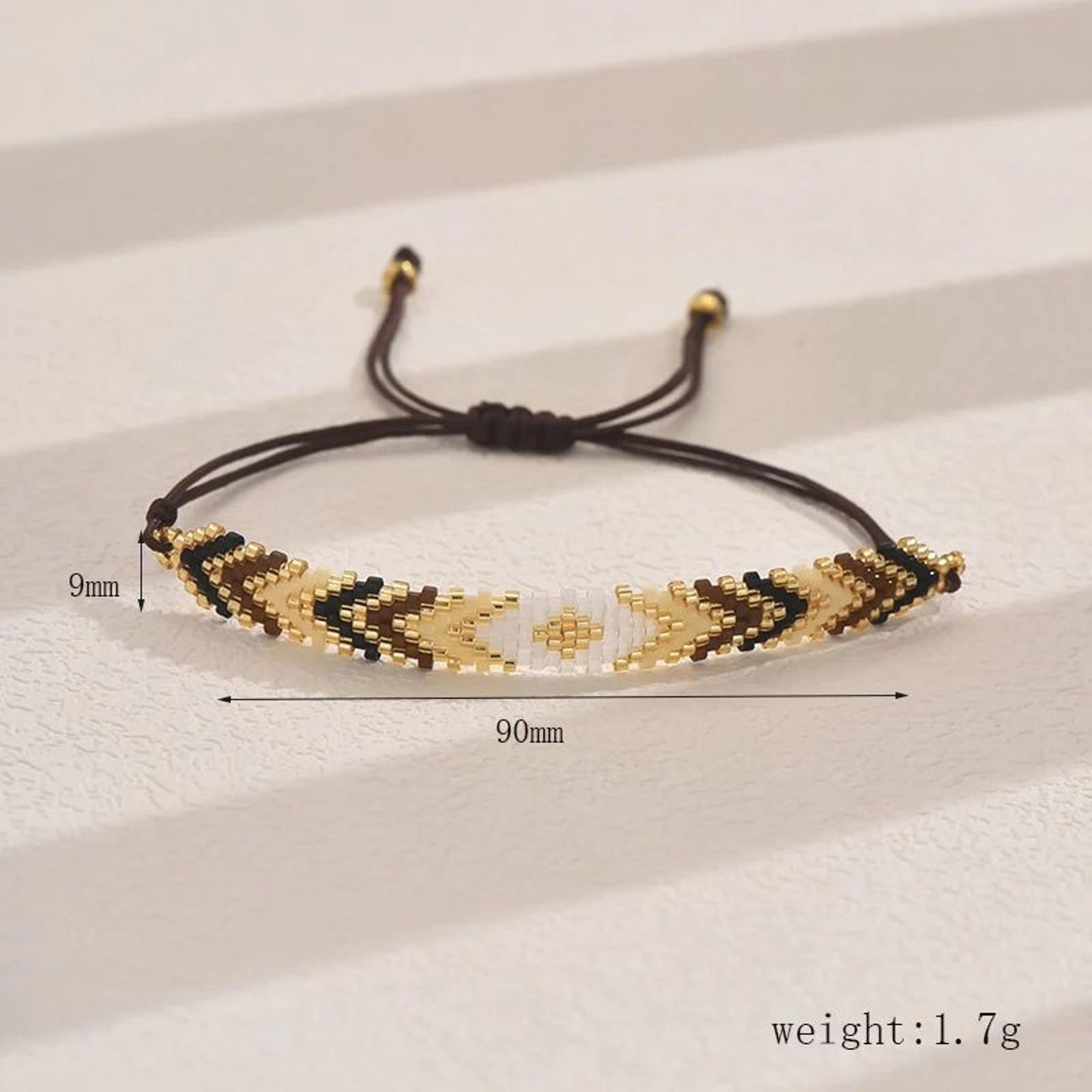 Boho Ethnic Woven Miyuki Bead Bracelet  Handmade Multicolor Rope Friendship Bracelet For Women 4