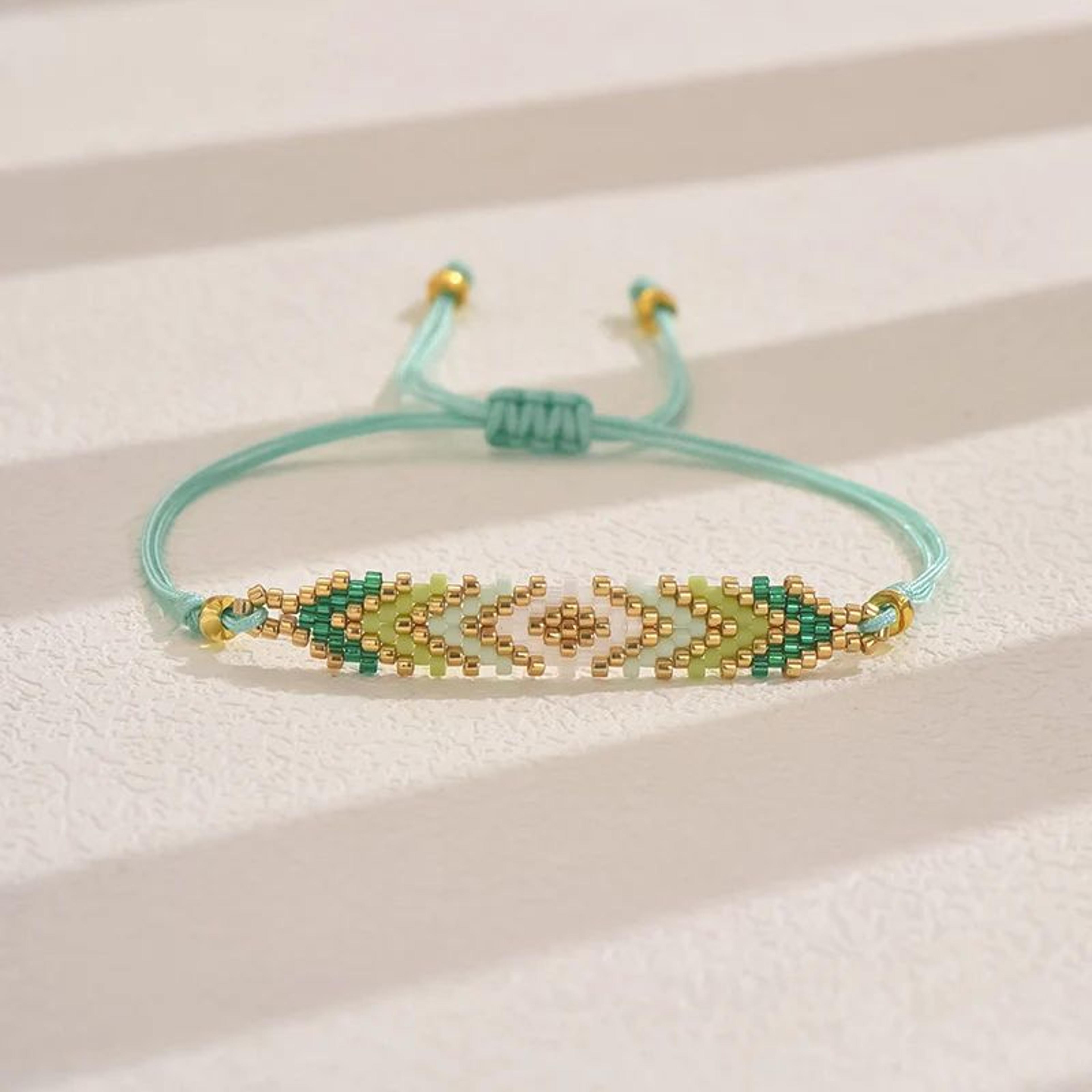Boho Ethnic Woven Miyuki Bead Bracelet  Handmade Multicolor Rope Friendship Bracelet For Women 8