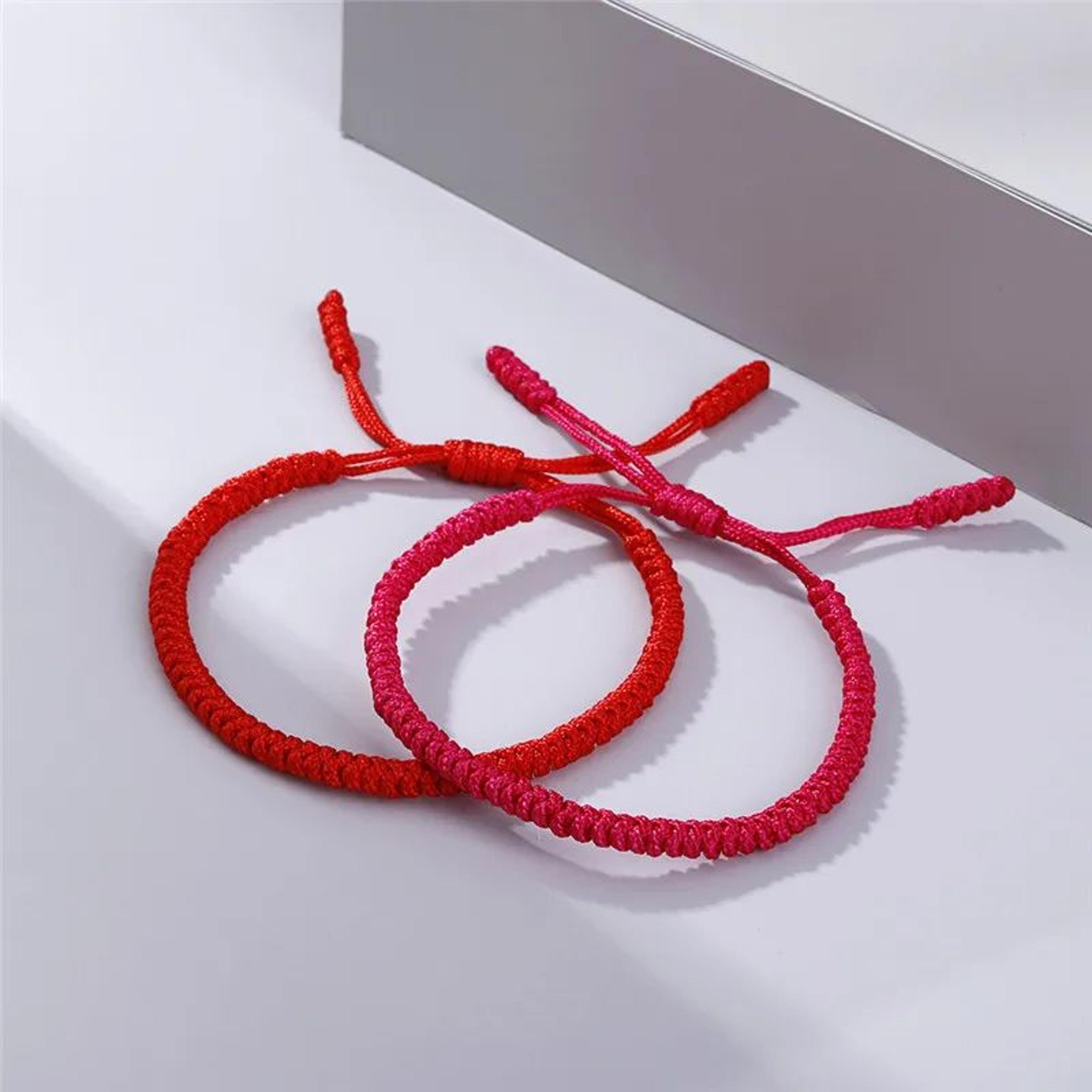 Lucky Red Rope Braided Bracelet  Handwoven Adjustable Friendship Charm Bracelet For Women  Men 1
