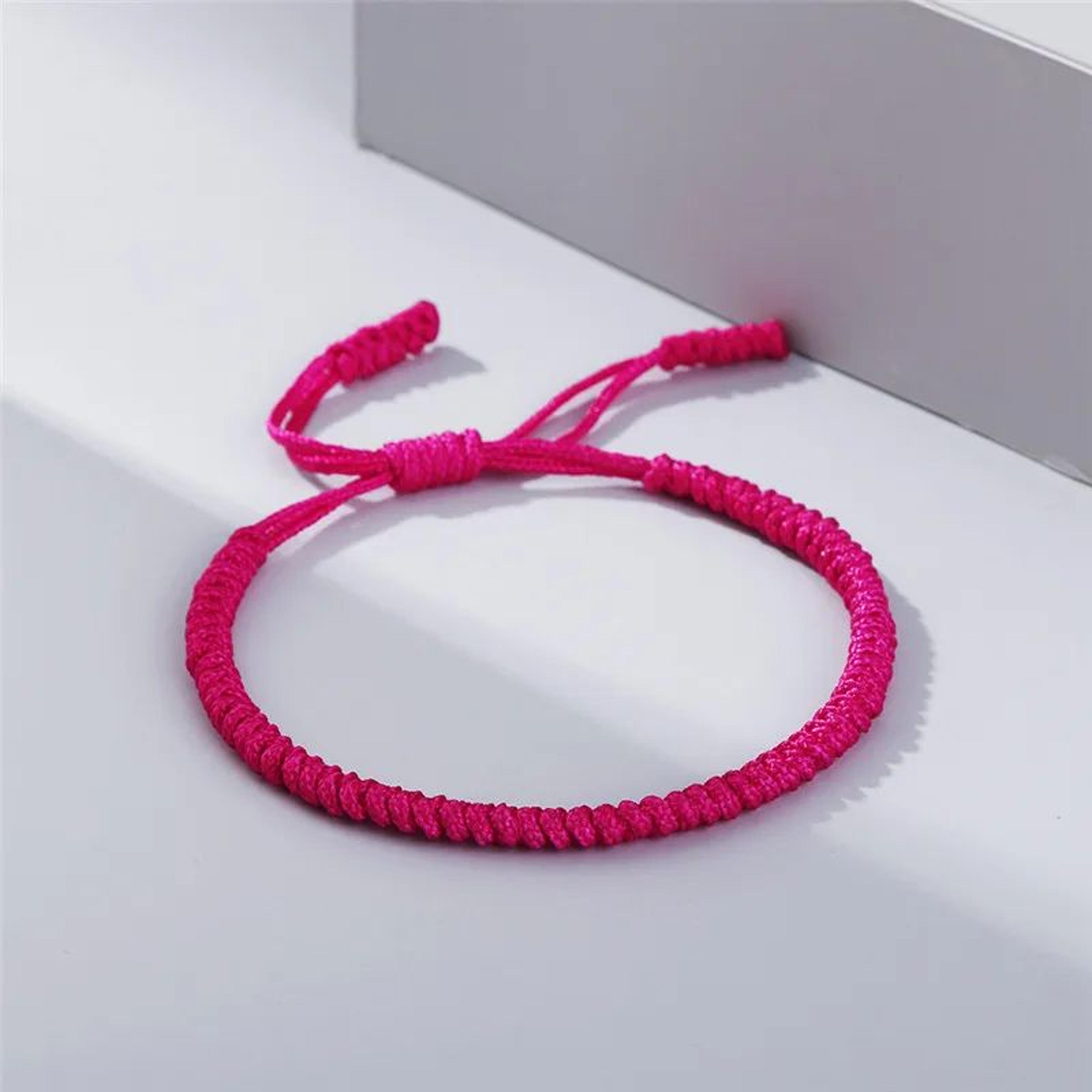Lucky Red Rope Braided Bracelet  Handwoven Adjustable Friendship Charm Bracelet For Women  Men 18