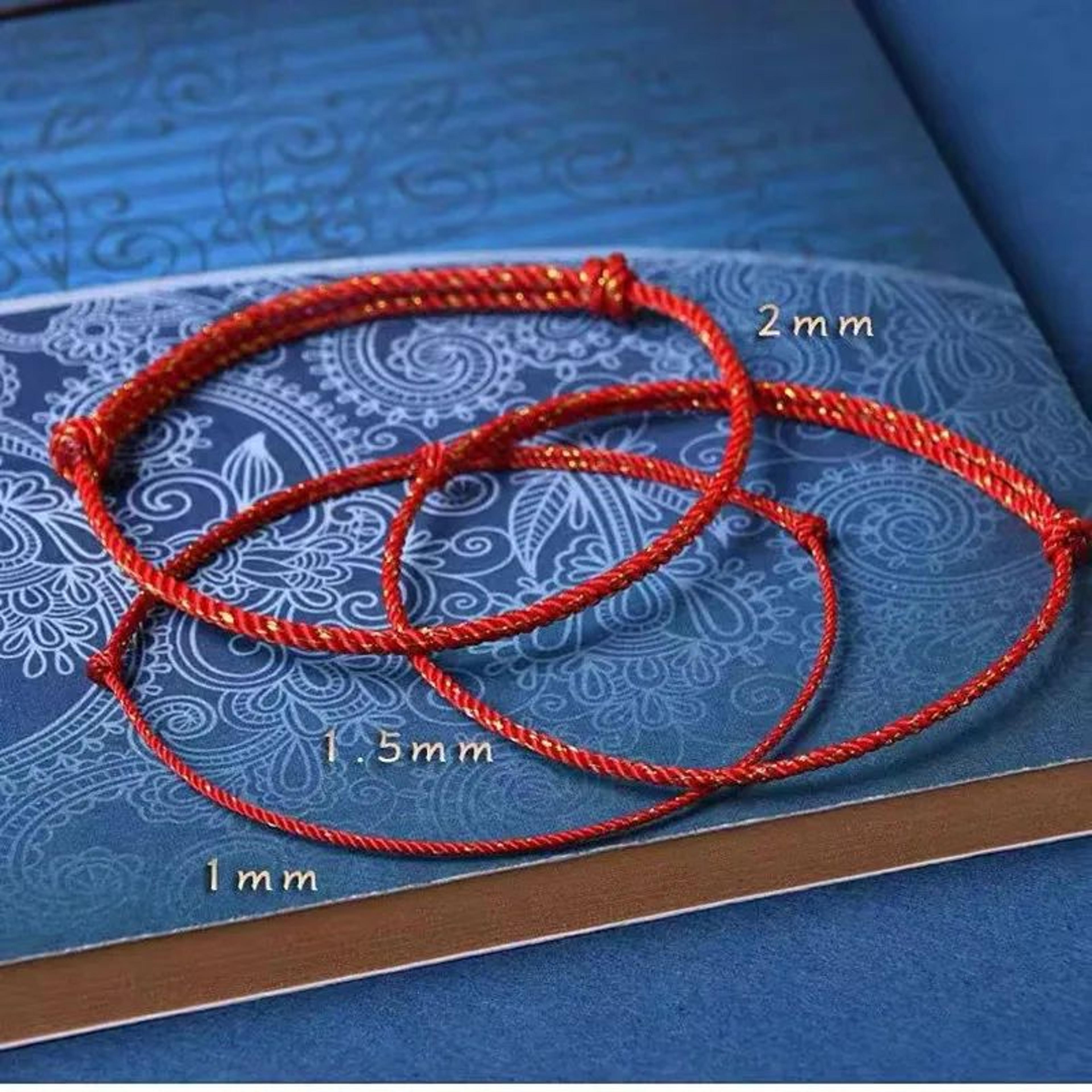 Handmade Red Lucky Knot Bracelet  Adjustable Golden Silk Thread Friendship Bracelet For Women  Coup 2