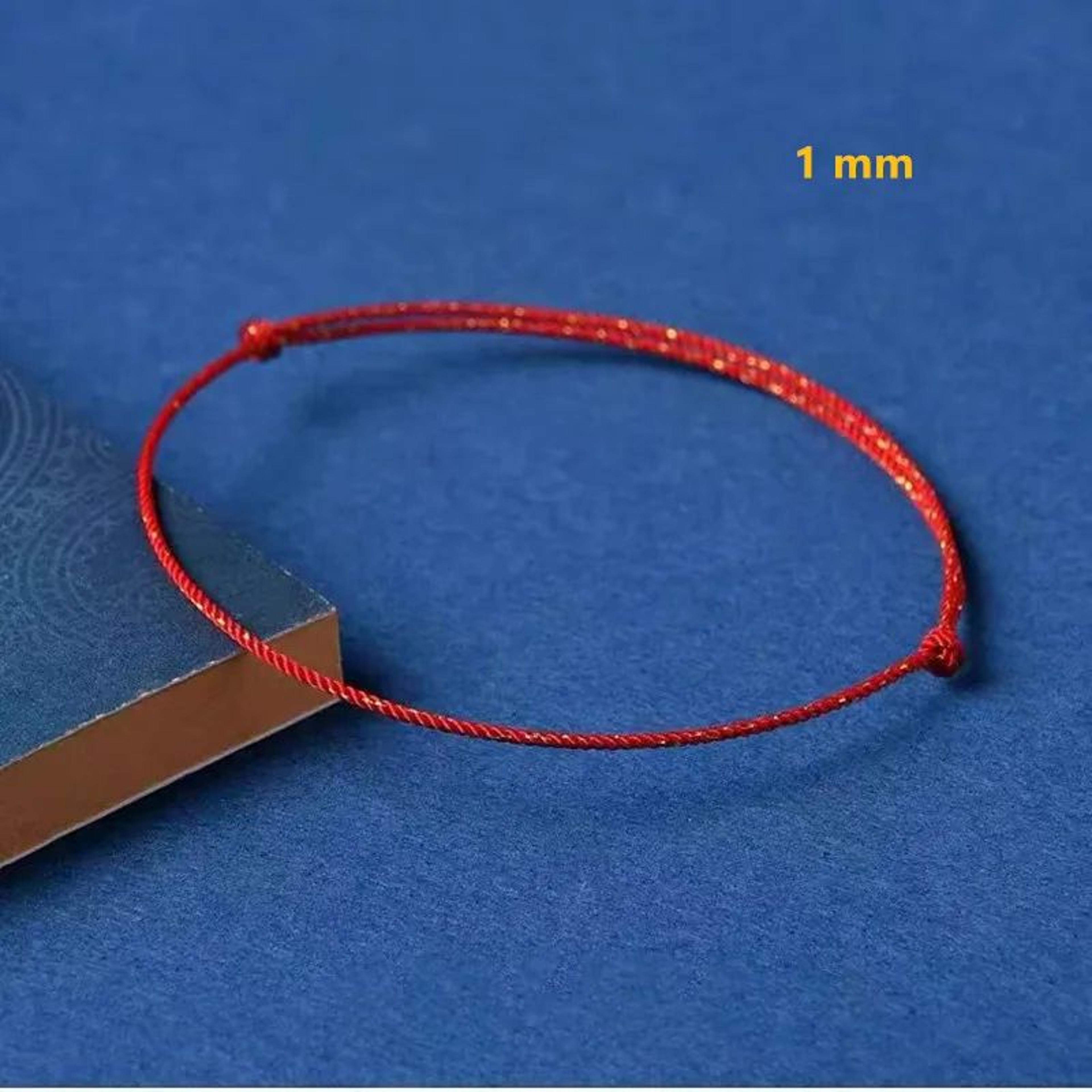 Handmade Red Lucky Knot Bracelet  Adjustable Golden Silk Thread Friendship Bracelet For Women  Coup 6