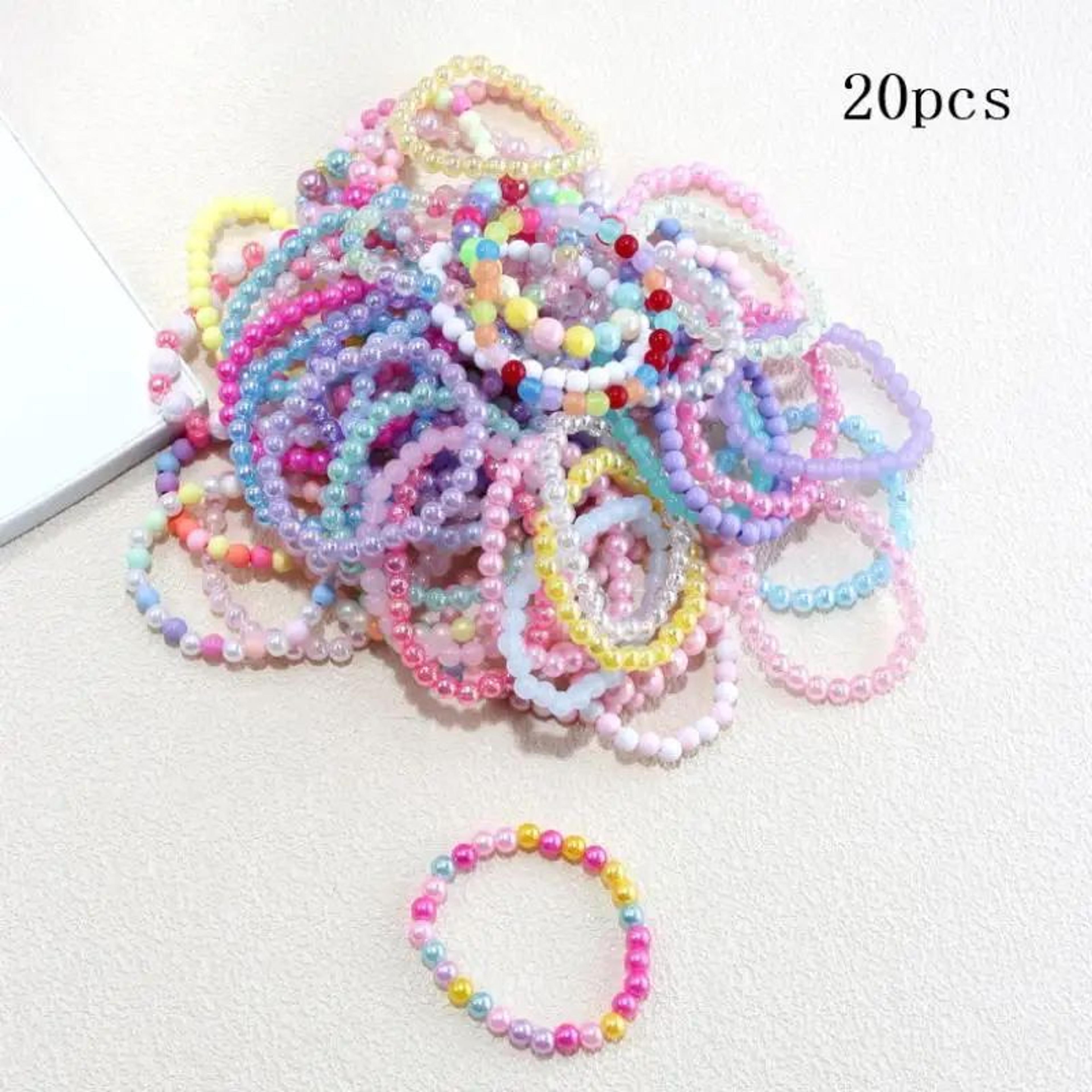 Colorful Beaded Kids Bracelet Set  Party Favor Bracelets Birthday Goodie Bag Fillers  Wedding Guest