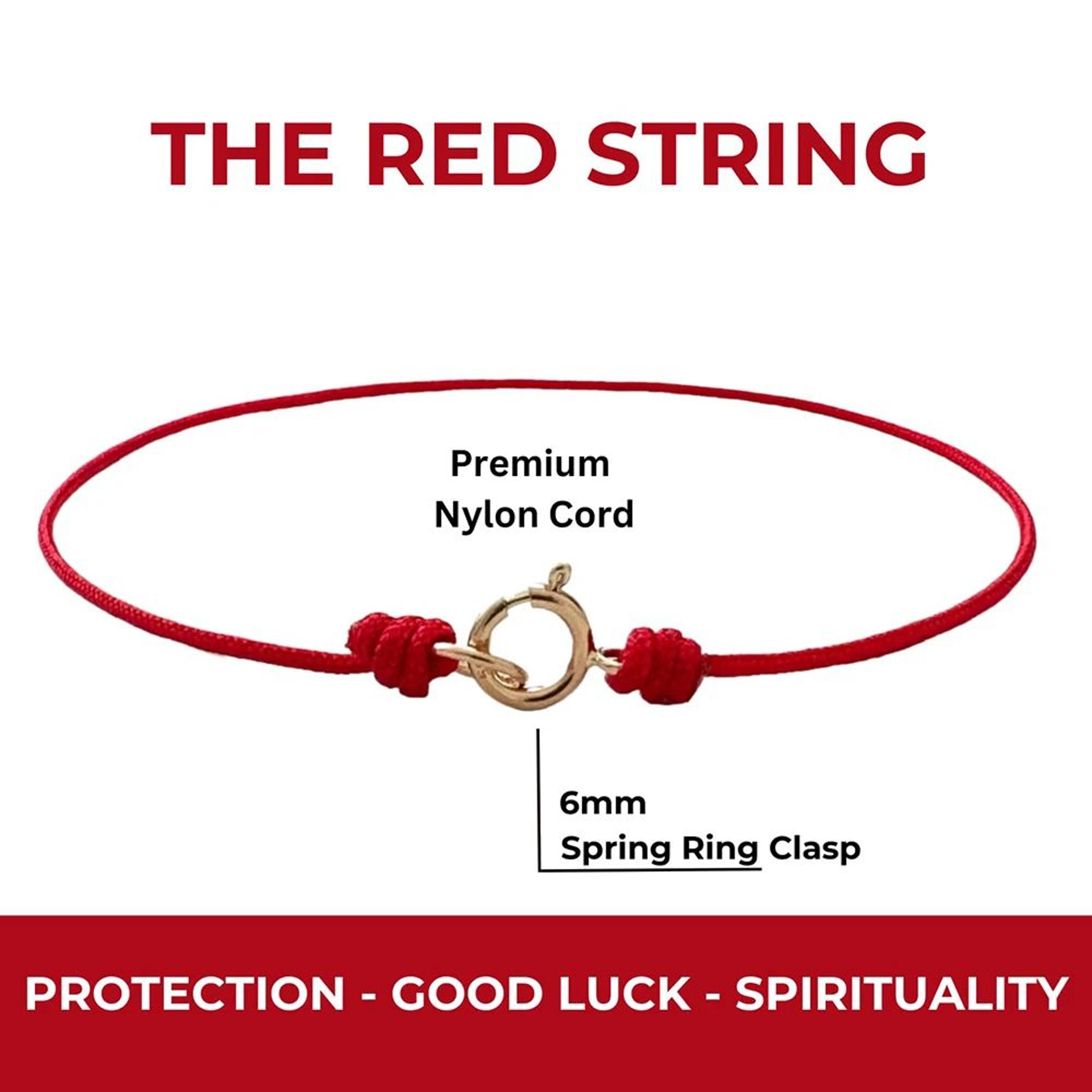 Extra Thin Red String Bracelet  Adjustable Kabbalah Protection Cord With GoldPlated Clasp For Women 4