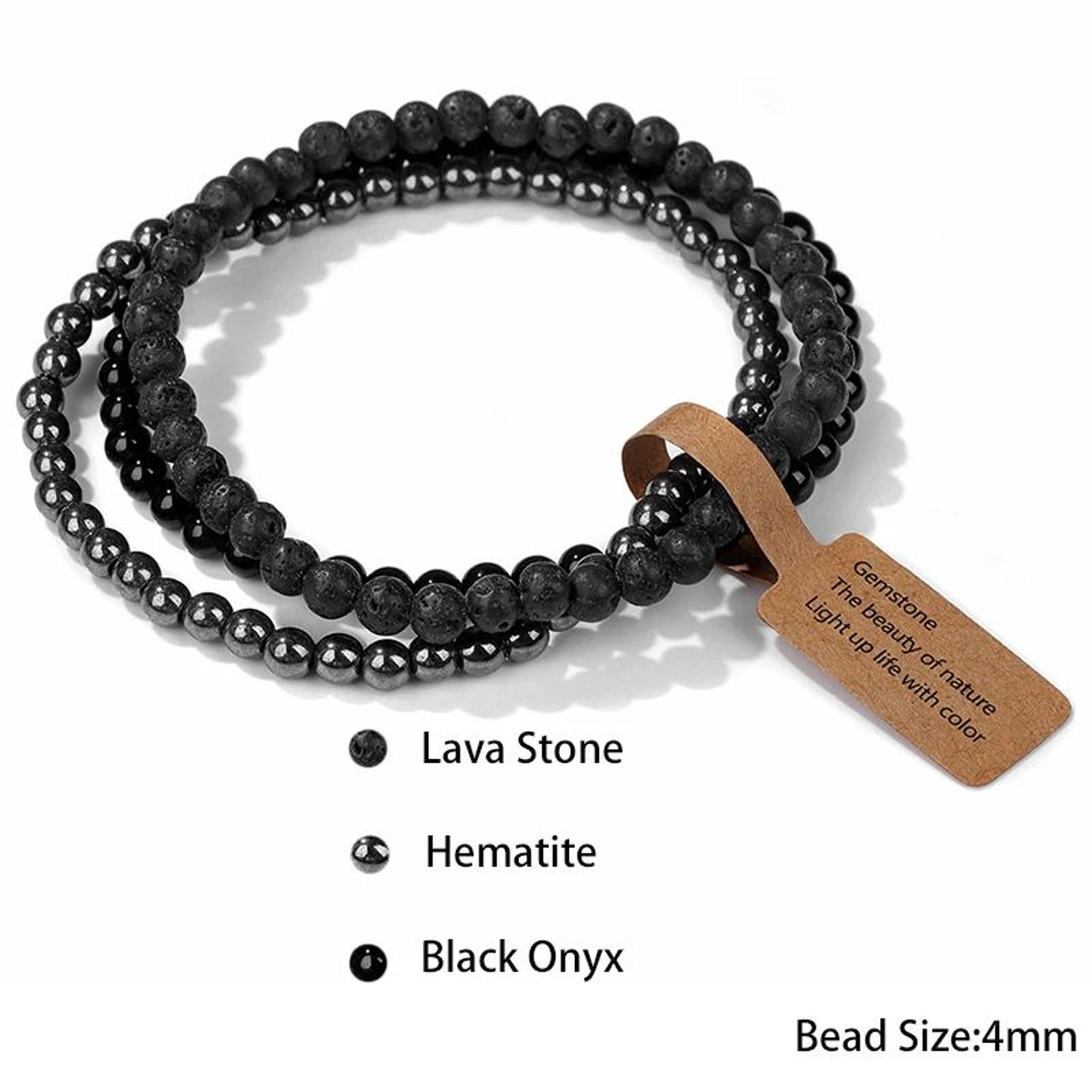 3pcs Natural Crystal Beaded Bracelets With Wish Card  Faceted Elastic Healing Stone Bracelets For W 19