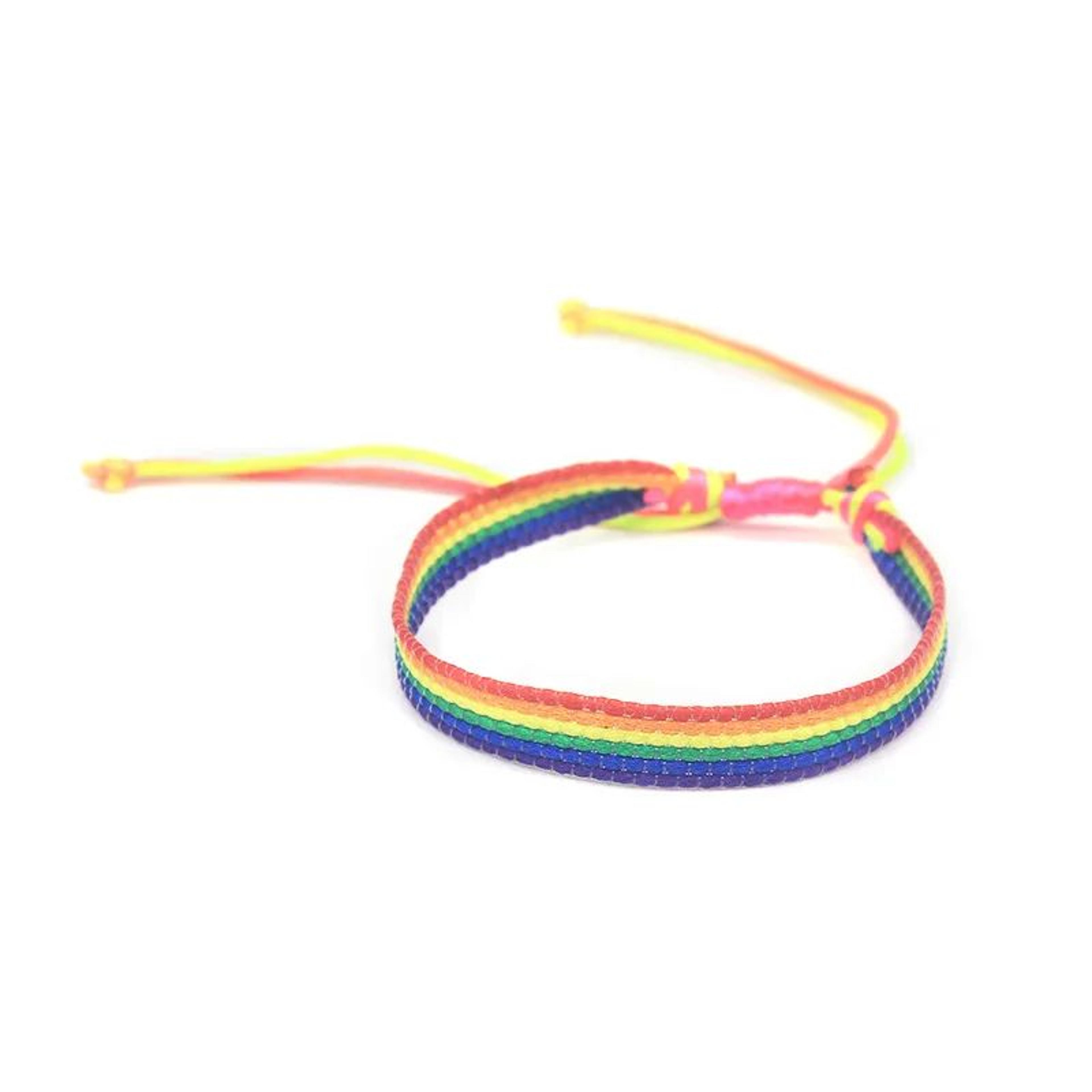 Handmade Rainbow Thread Friendship Bracelet  Adjustable Multicolor Woven Red String Bracelet For Wo 2