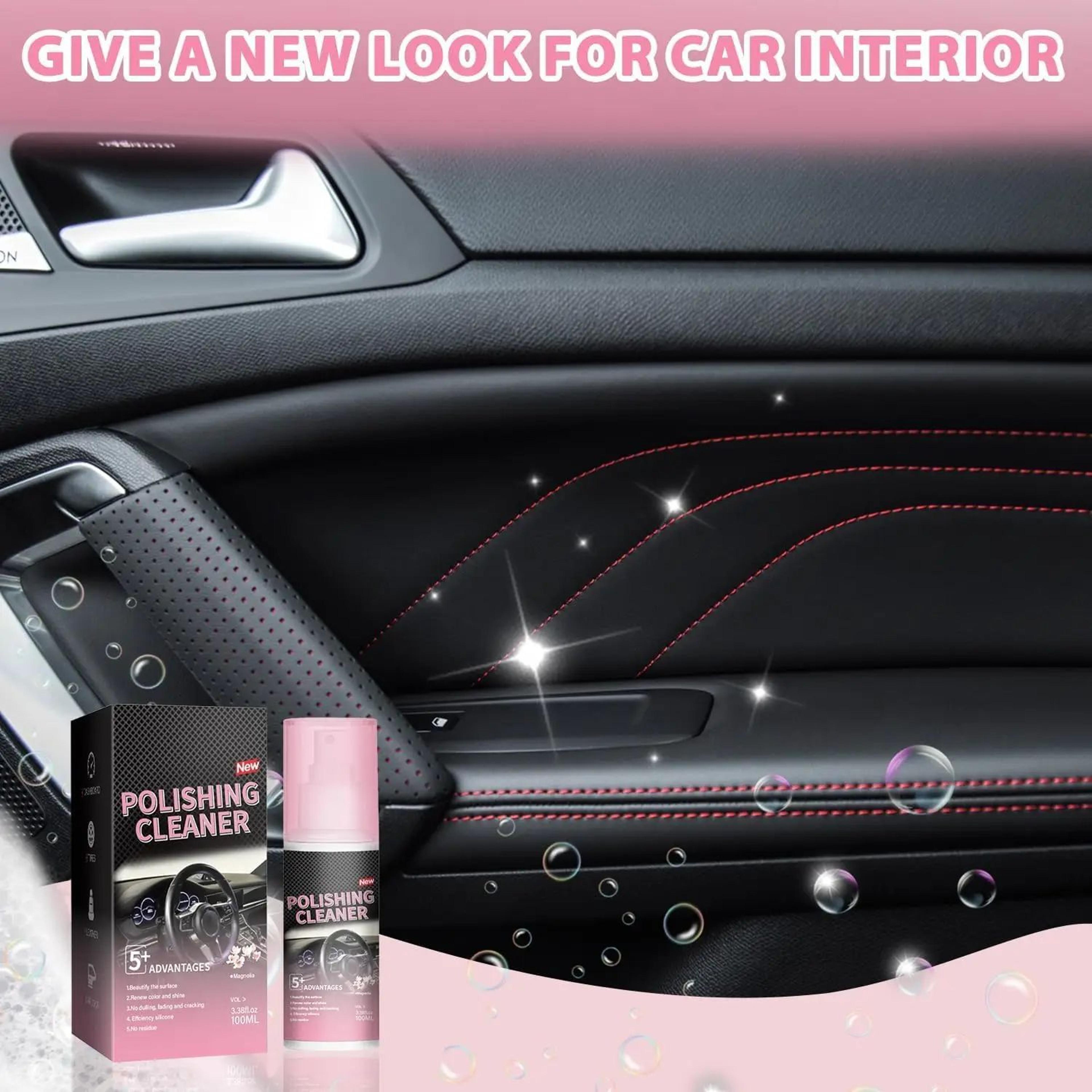 100ml Car Interior Cleaner Spray  MultiSurface Interior Detailer Dashboard Polish  Plastic Trim Res 1