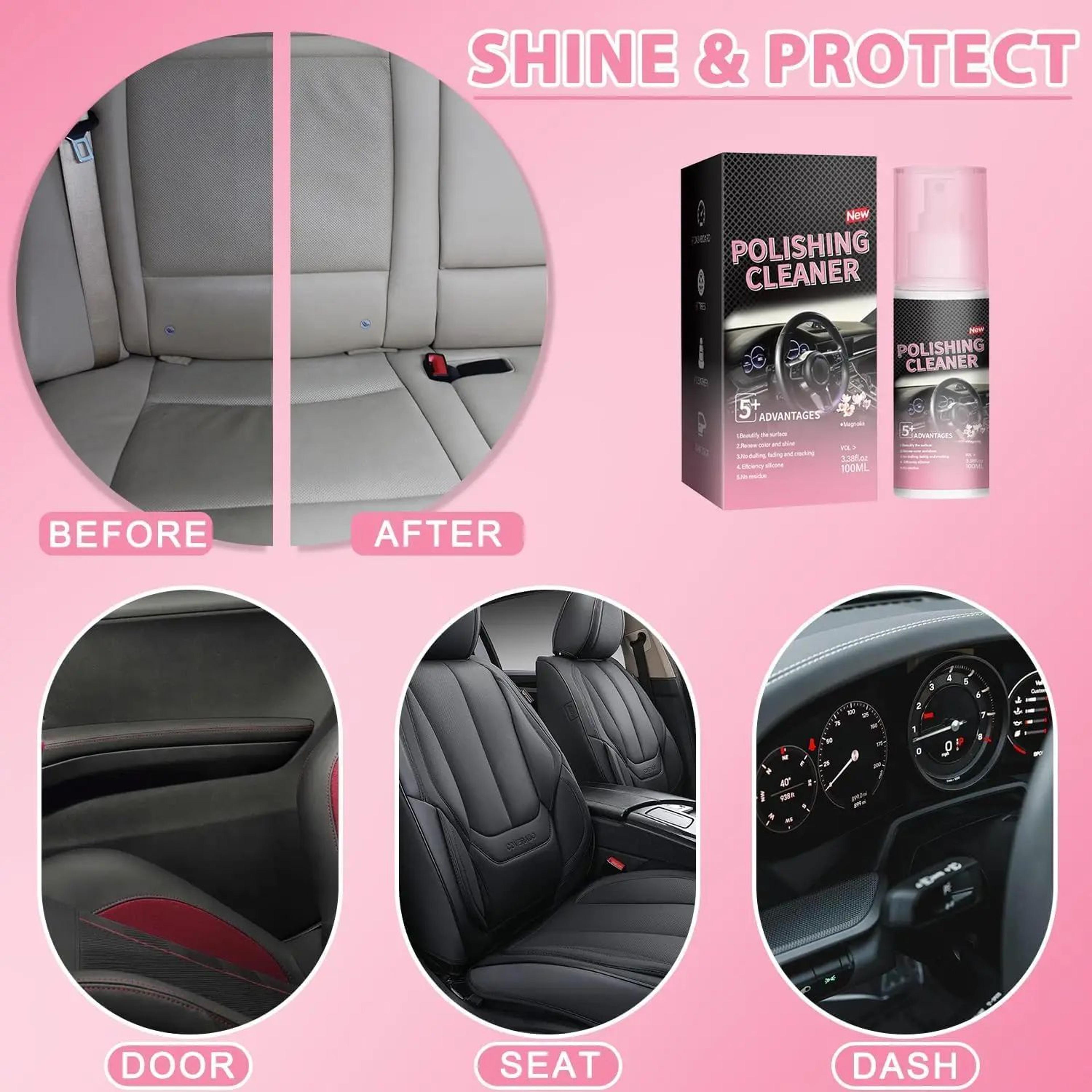 100ml Car Interior Cleaner Spray  MultiSurface Interior Detailer Dashboard Polish  Plastic Trim Res 4