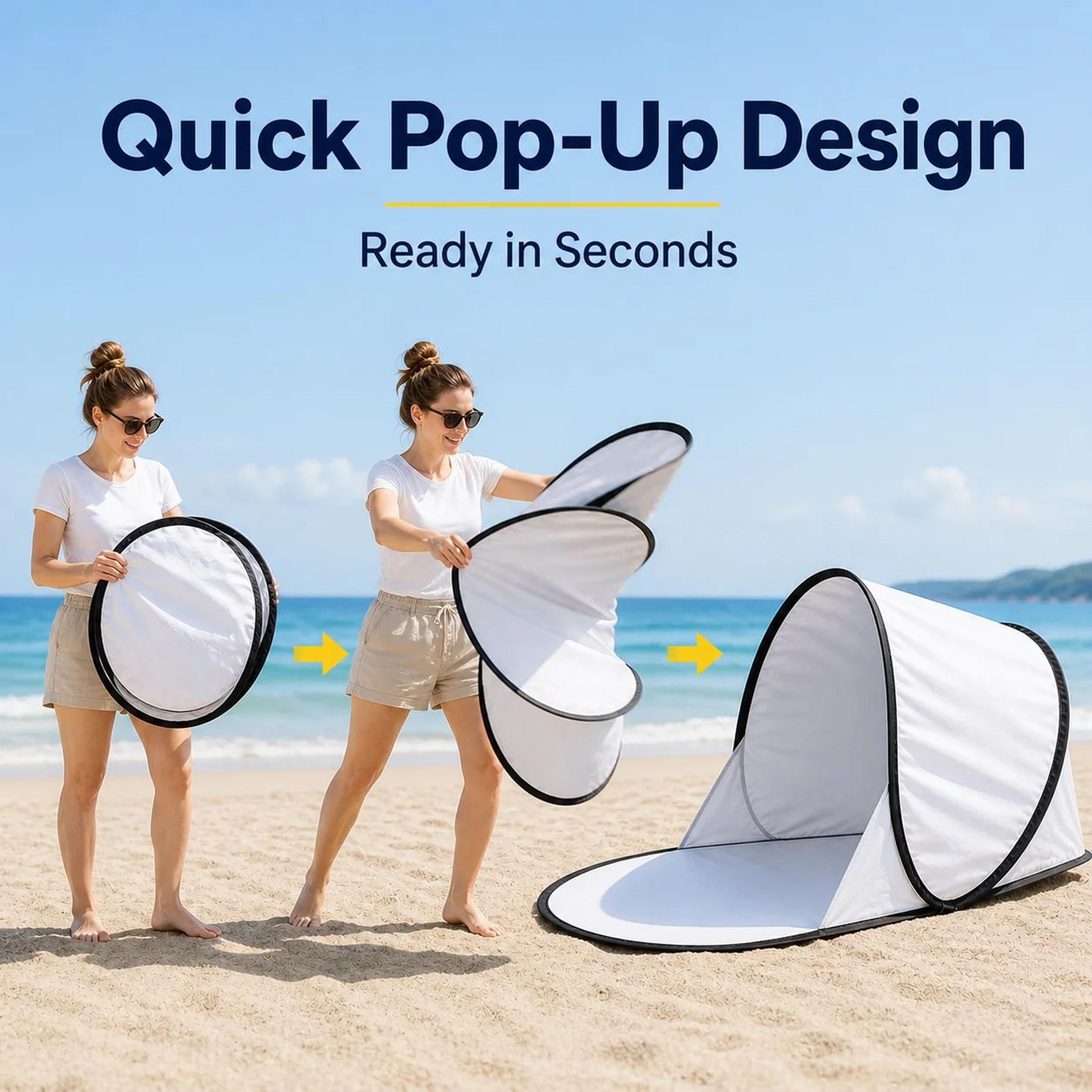 Automatic PopUp Beach Tent  Portable UV Protection Sun Shelter For Camping Fishing Picnics  Outdoor 2