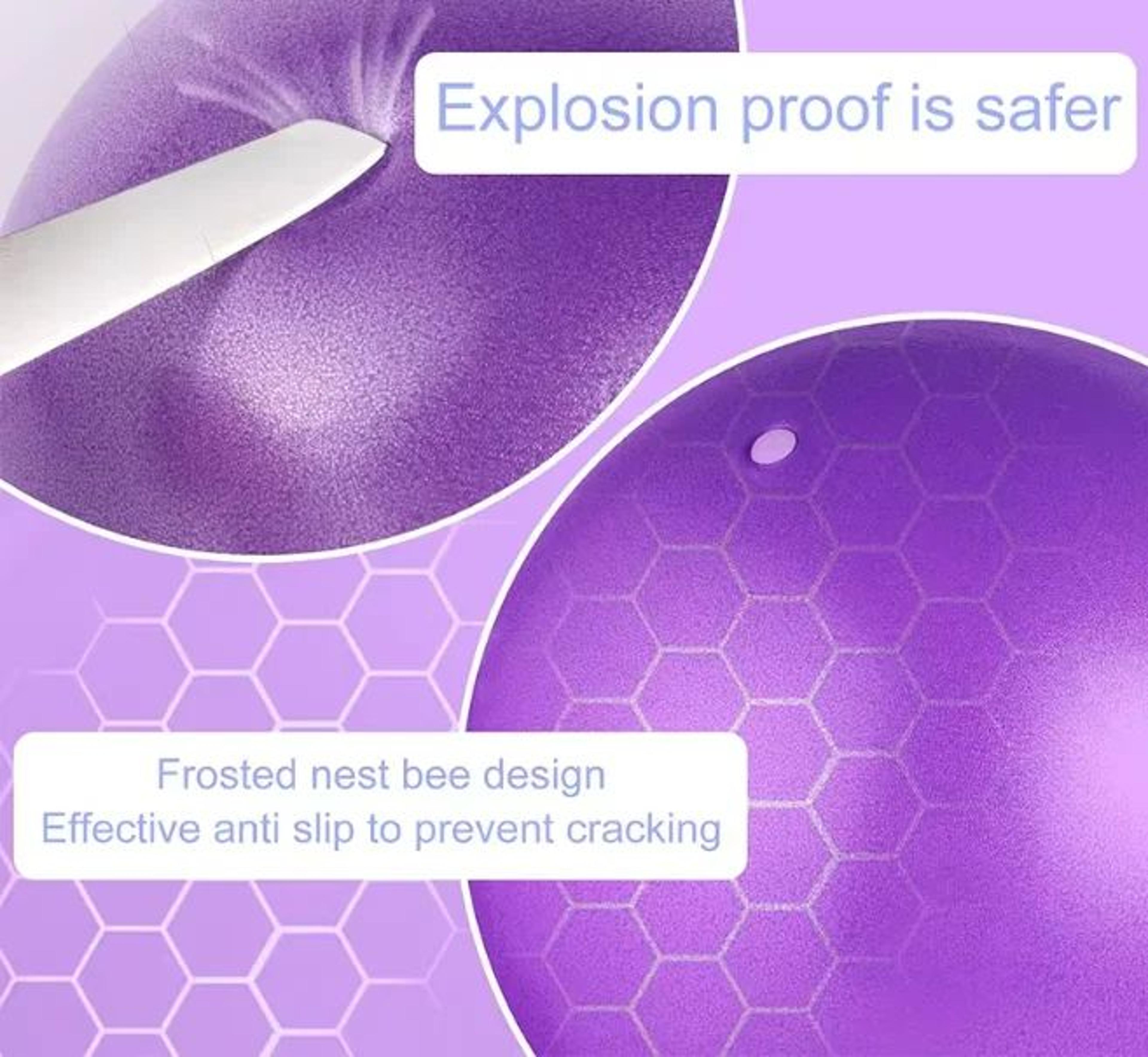 Yoga Exercise Ball  Pilates Balance Ball For Core Strength Stability Training  Home Gym Fitness 4