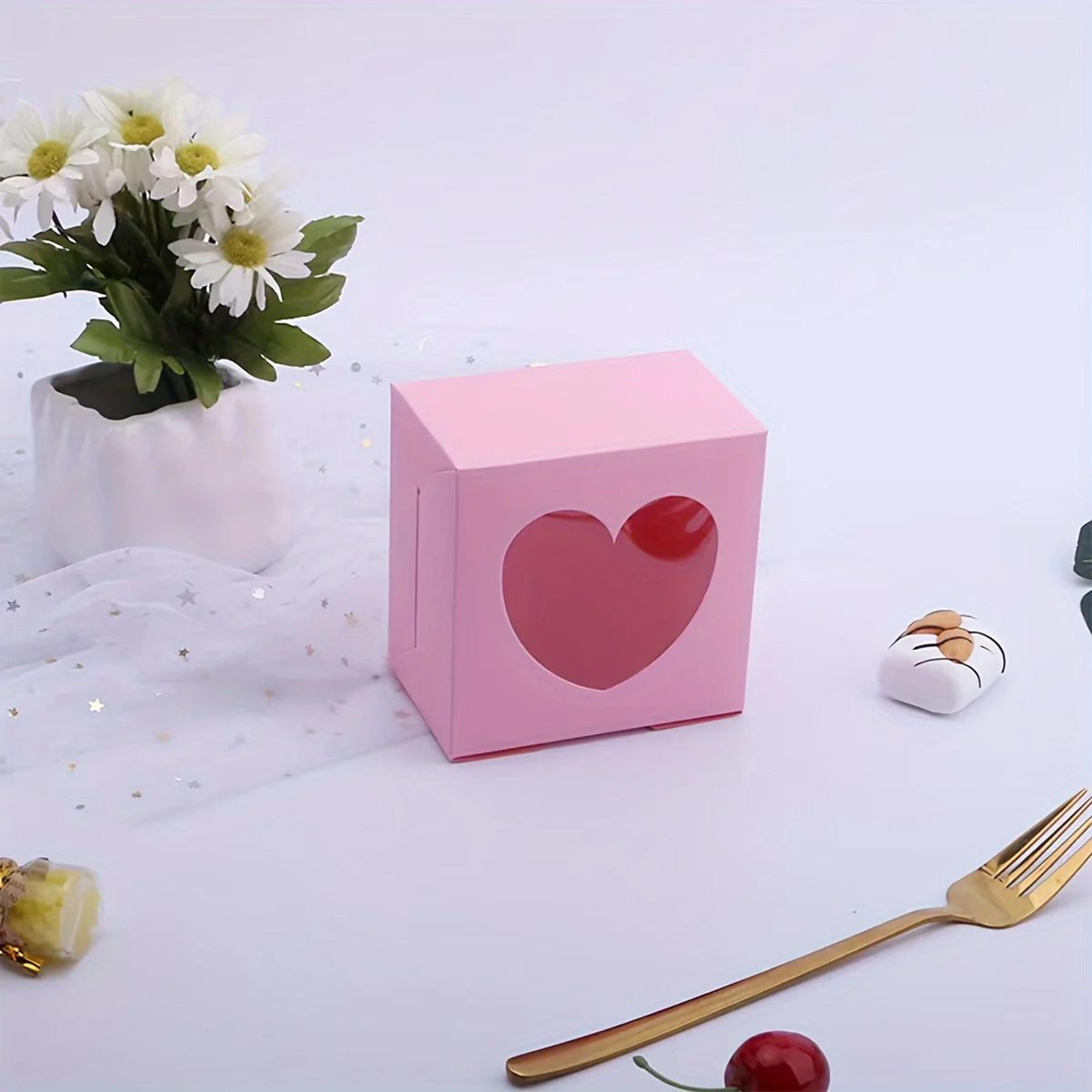 10pcs Cupcake Boxes With Transparent Window  Paper Dessert  Muffin Bakery Gift Boxes For Cakes And  3