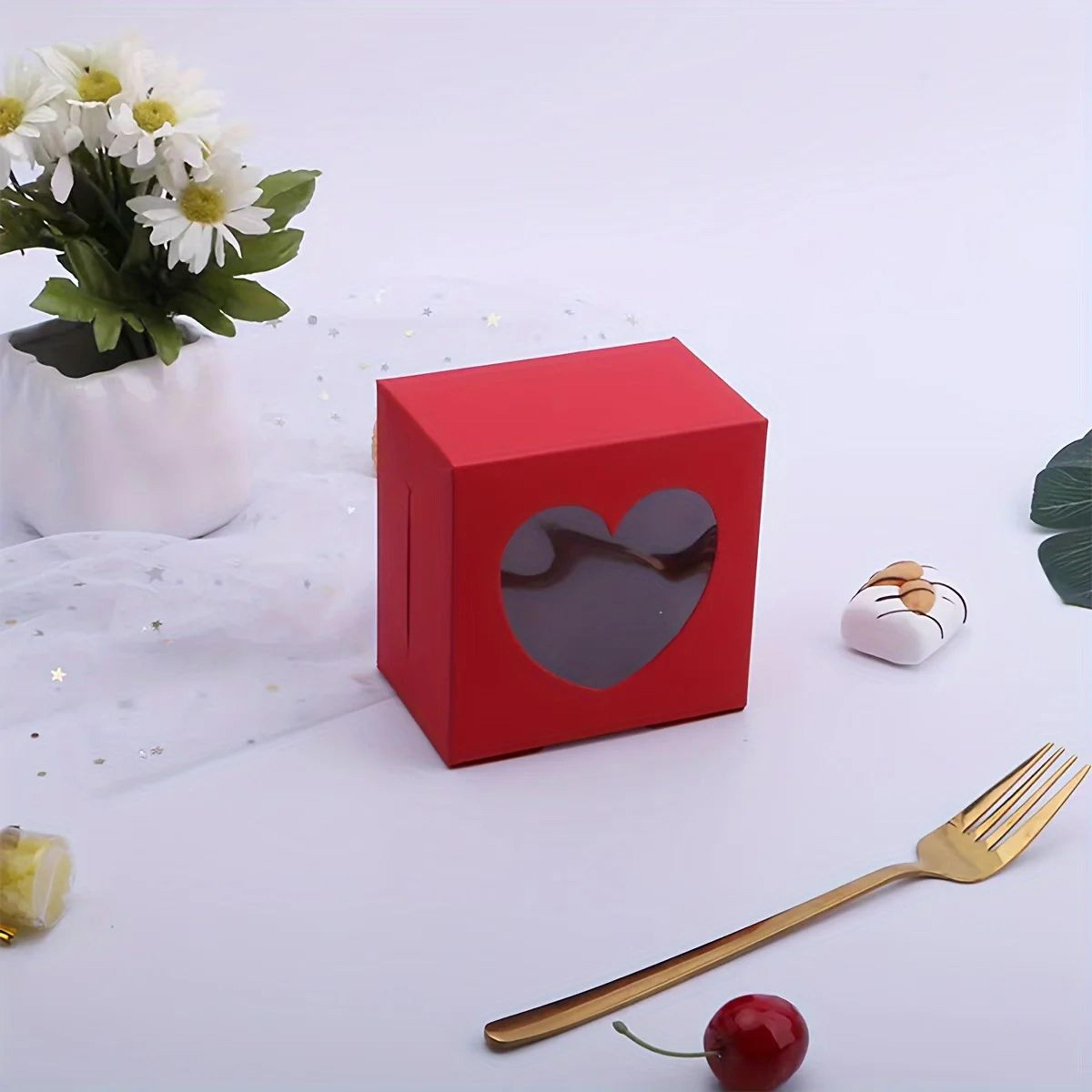 10pcs Cupcake Boxes With Transparent Window  Paper Dessert  Muffin Bakery Gift Boxes For Cakes And  2