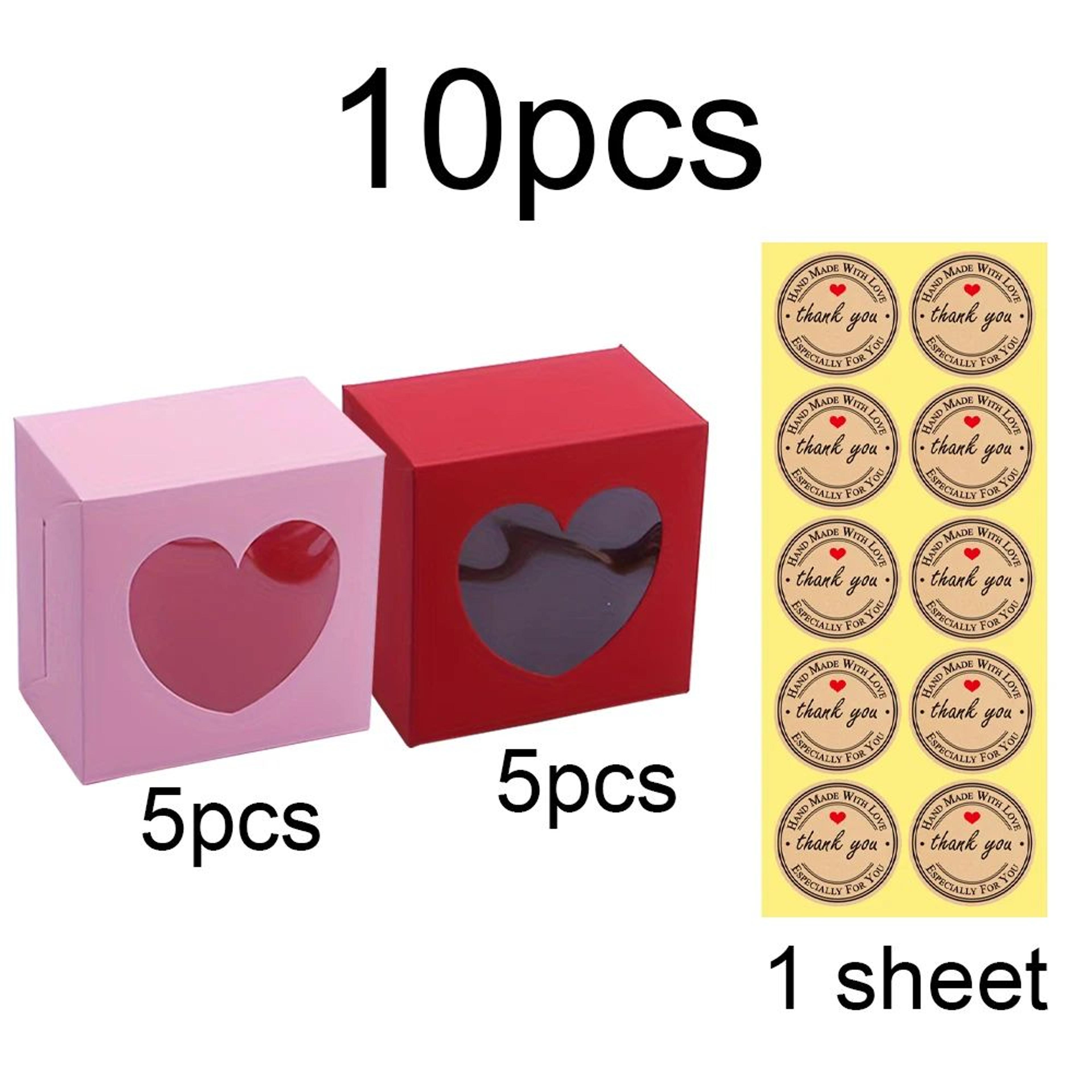 10pcs Cupcake Boxes With Transparent Window  Paper Dessert  Muffin Bakery Gift Boxes For Cakes And  6