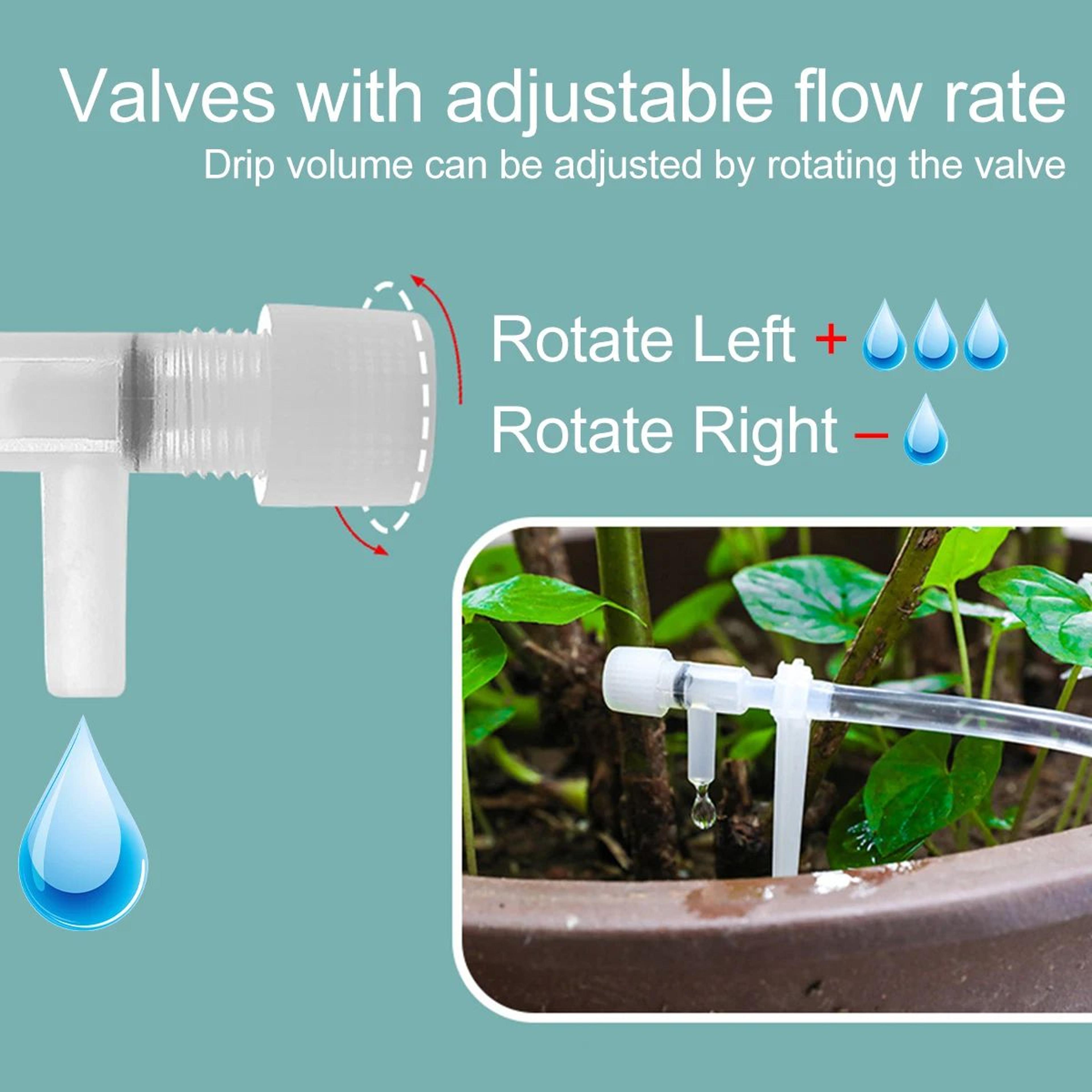 Automatic Drip Irrigation Kit For Potted Plants  Adjustable Water Flow SelfWatering System With Tub 1