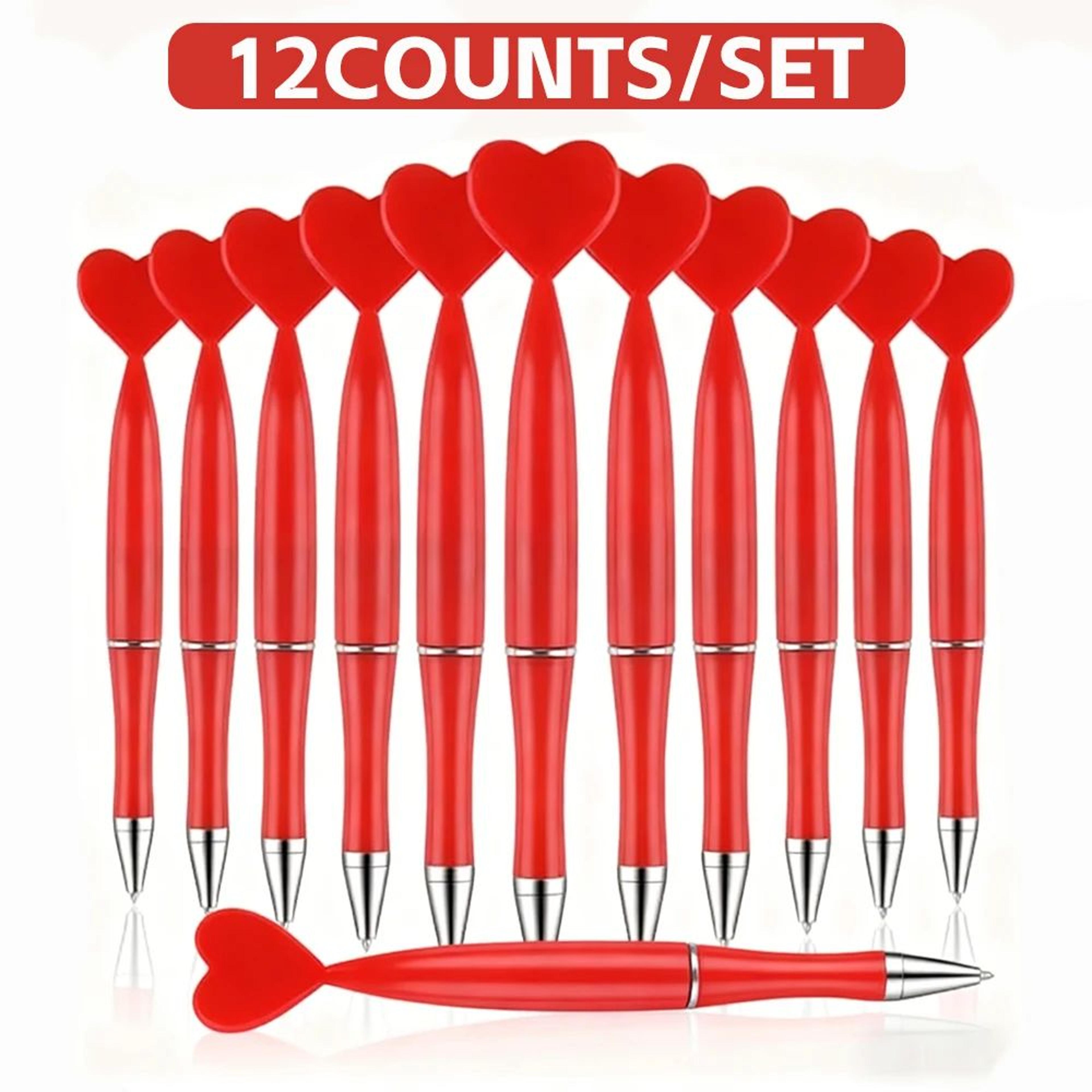 12pcs HeartShaped Ballpoint Pen Set  Valentines Day Gift Pens For School Office Weddings  Party Fav 6