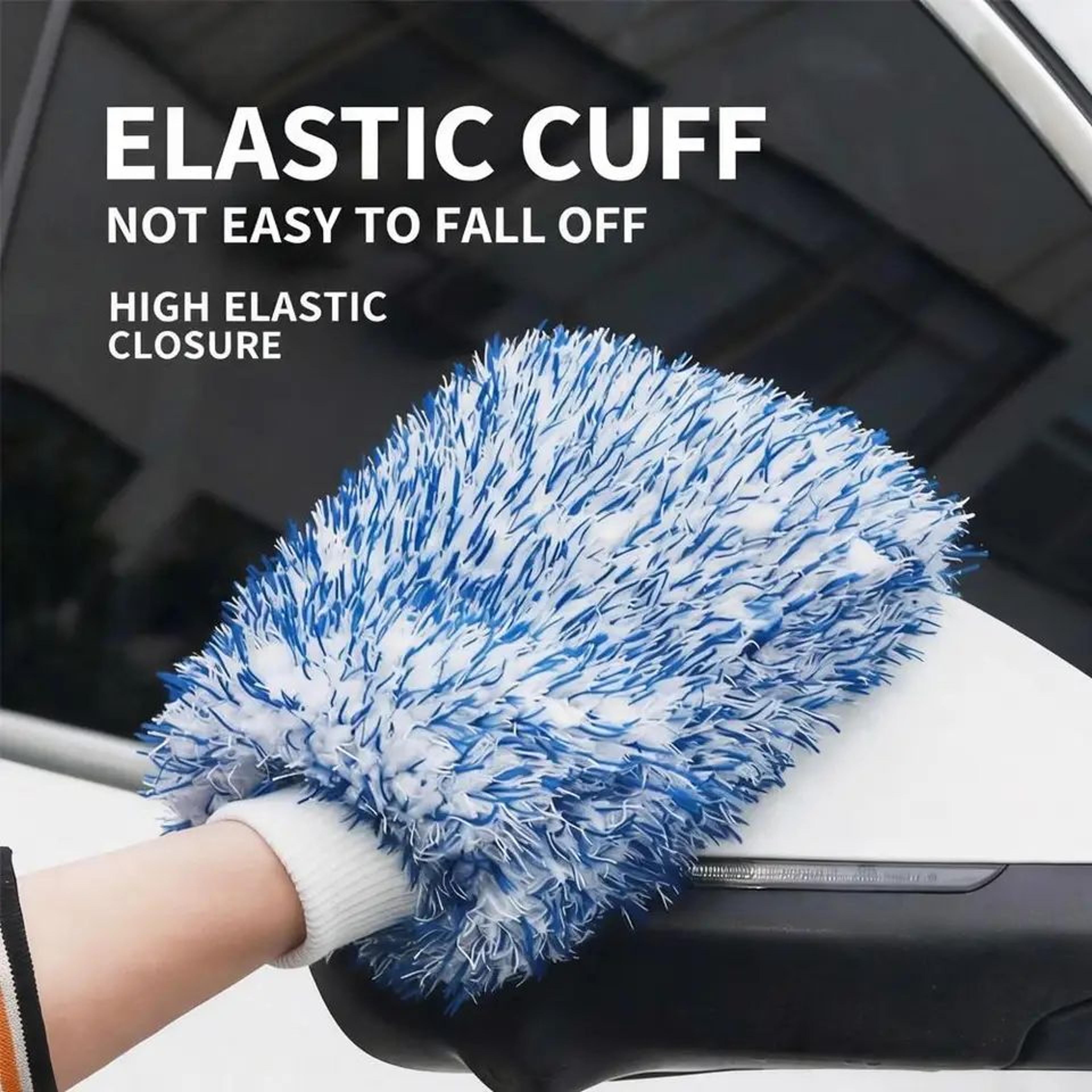 3pcs UltraFine Microfiber Car Wash Gloves  Thick Absorbent Cleaning Mitts For Auto Detailing  Car C 4