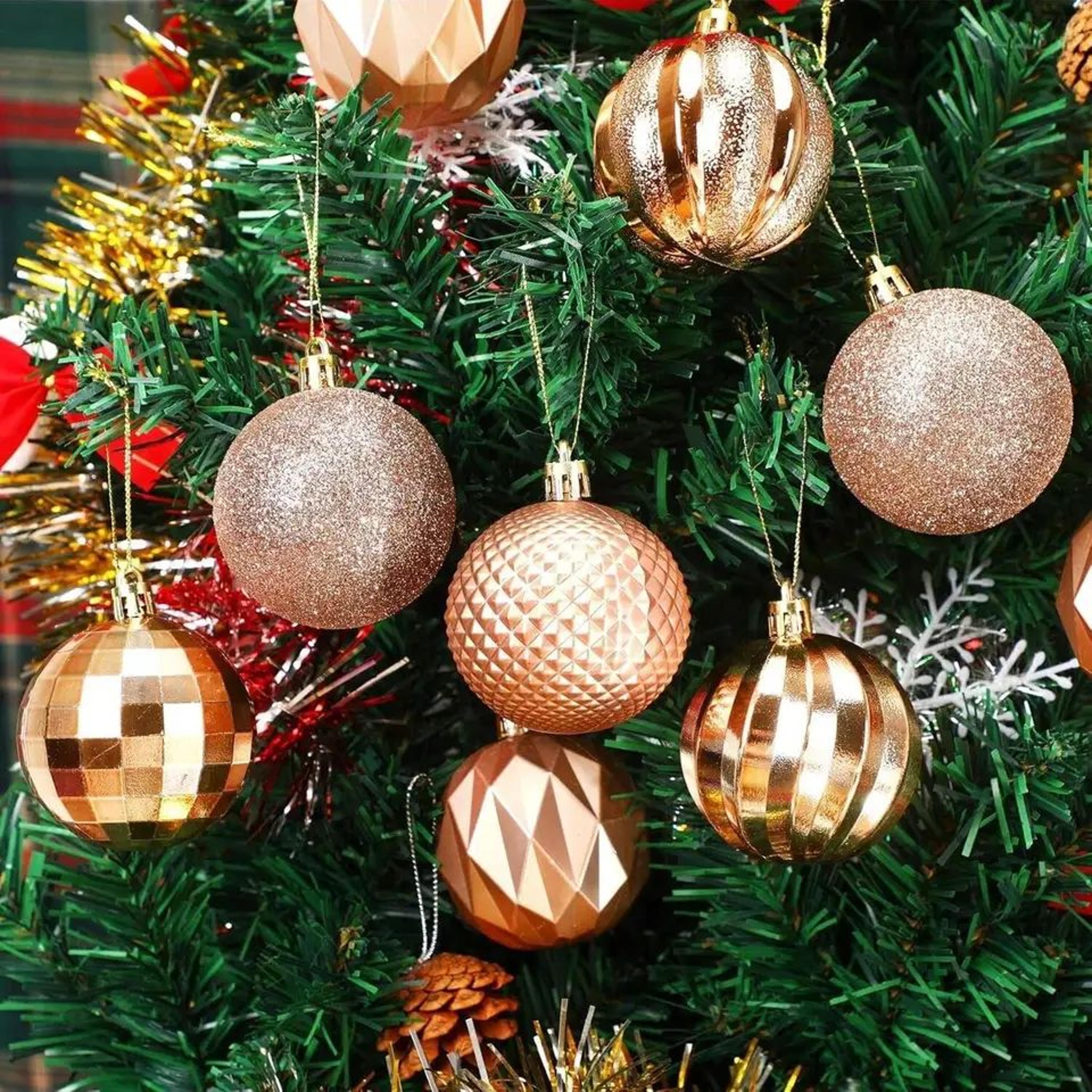 12pcs 24in Shatterproof Christmas Ball Ornaments  Plastic Tree Decorations For Holiday Home  Party  3