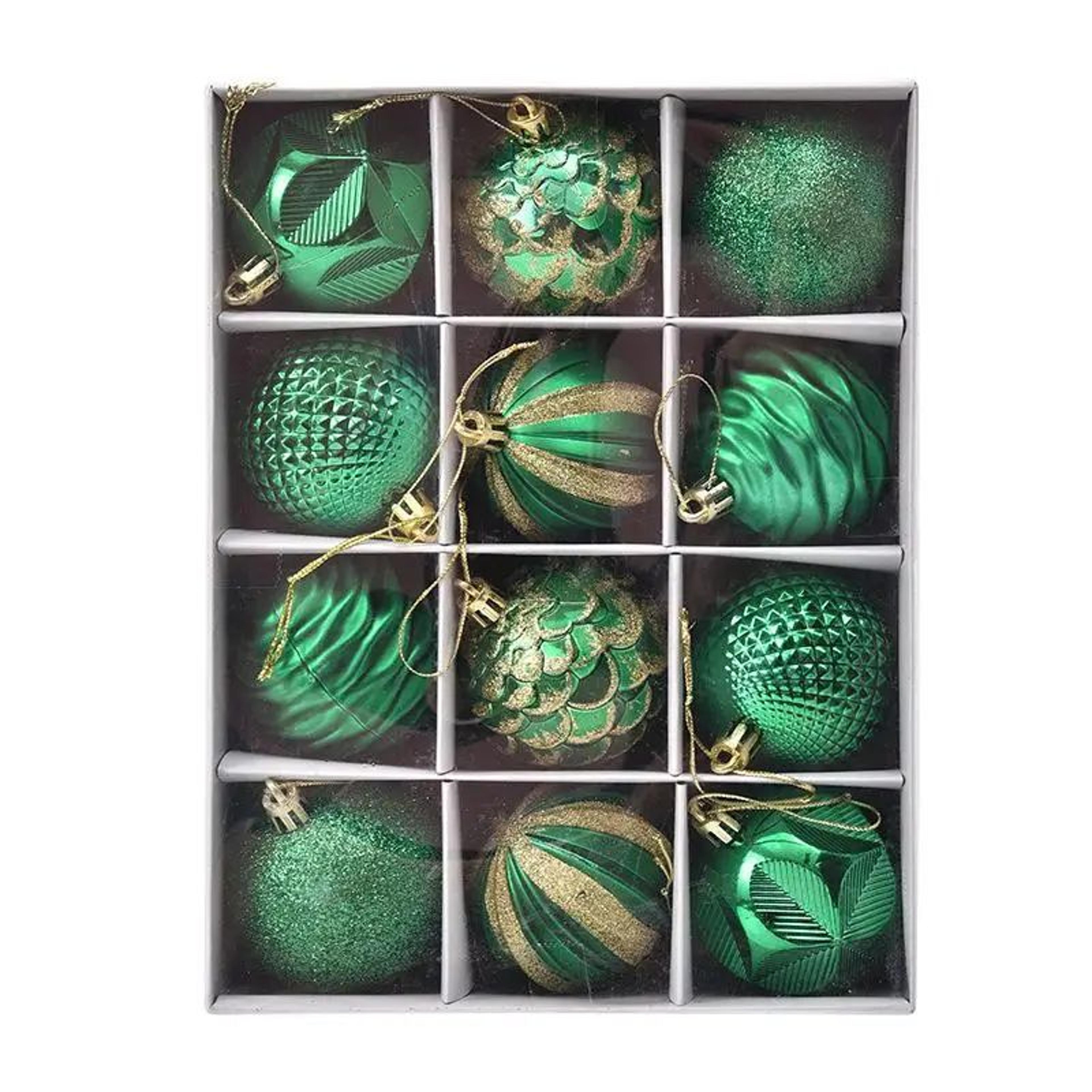 12pcs 24in Shatterproof Christmas Ball Ornaments  Plastic Tree Decorations For Holiday Home  Party  7
