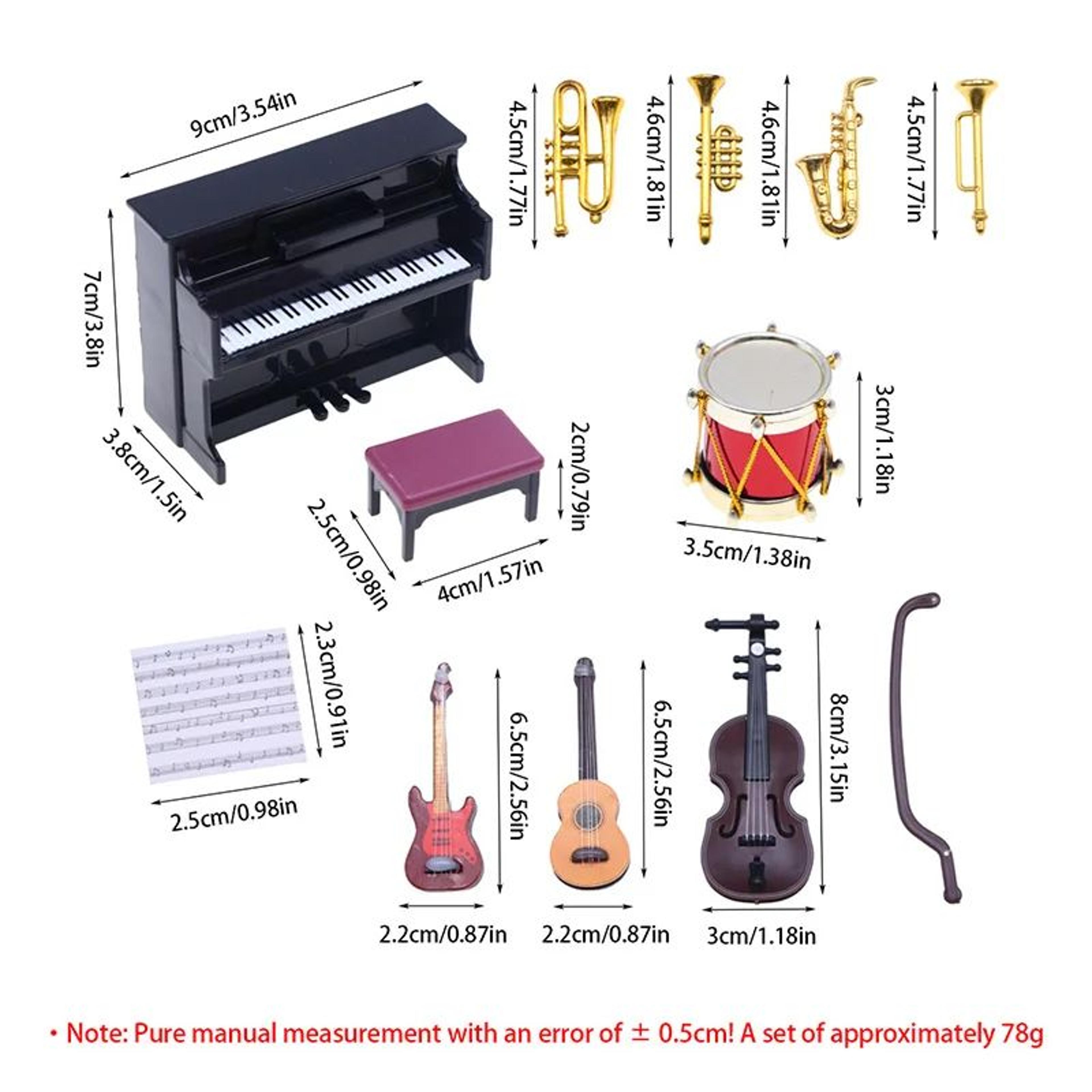 Miniature Musical Instrument Resin Figurines  Classic Decorative Display Models For Home Office  St 6